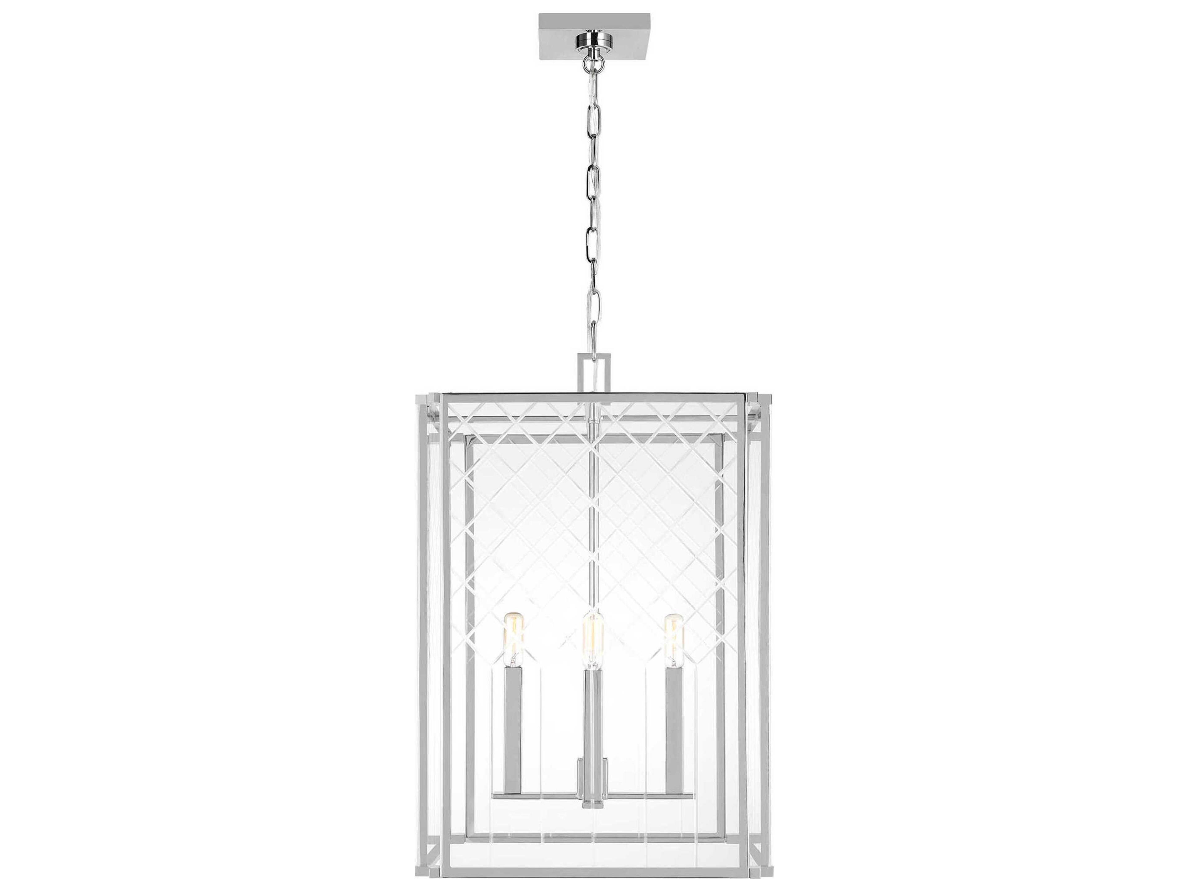 Visual Comfort Studio Erro 4-Light Polished Nickel Chandelier