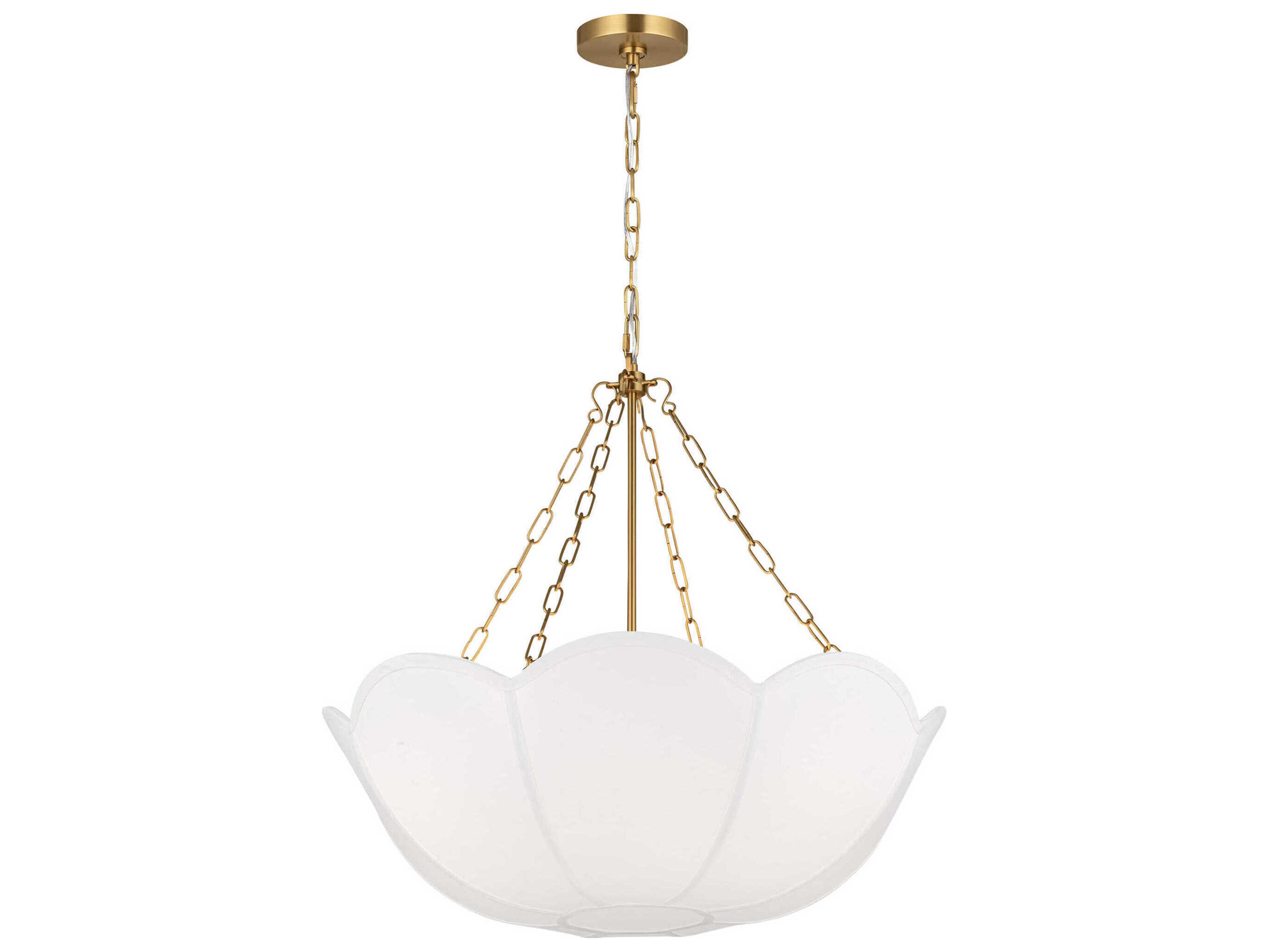 Visual Comfort Studio Stassi 3-Light Burnished Brass Bowl Pendant
