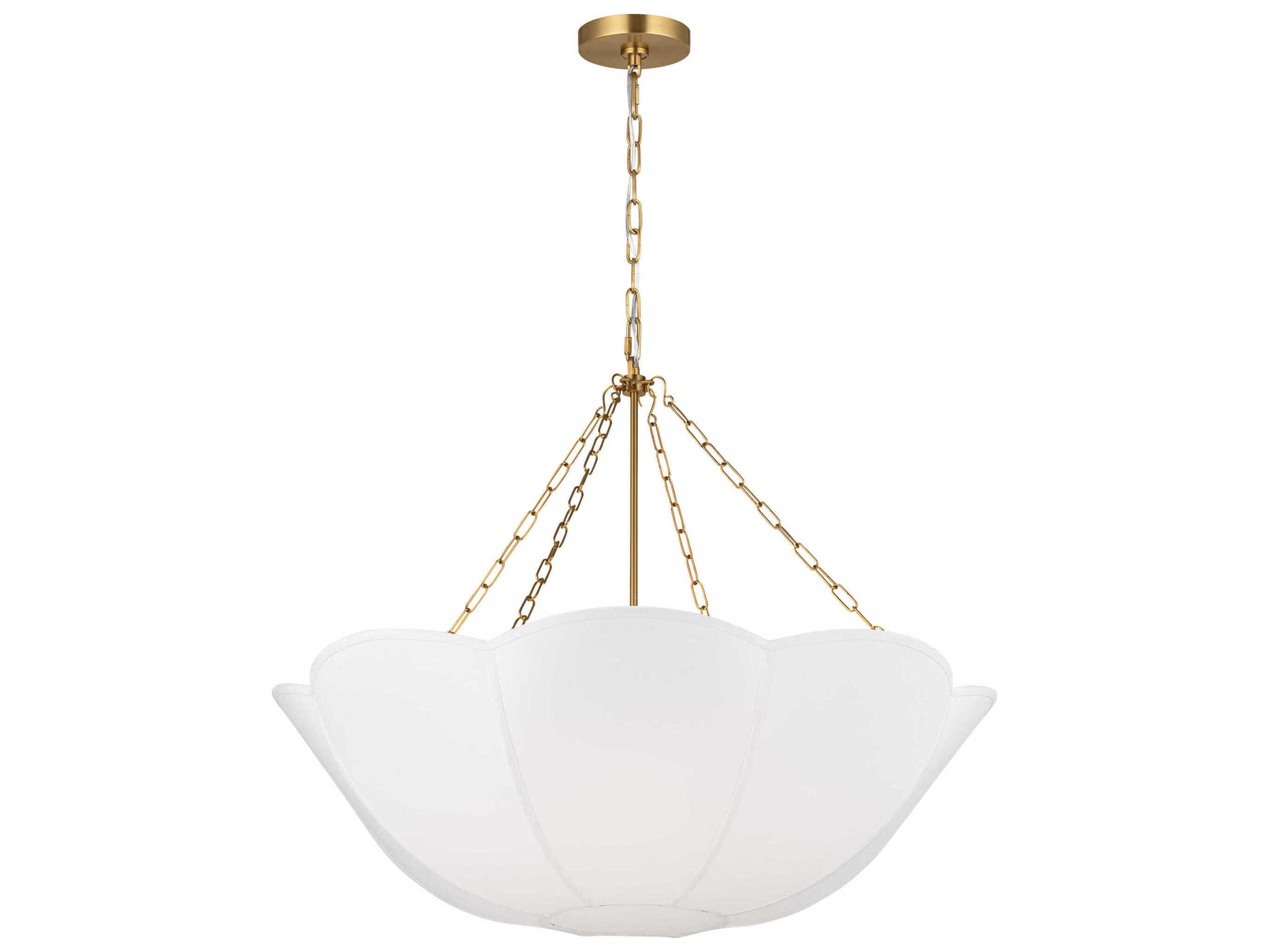 Visual Comfort Studio Stassi 4-Light Burnished Brass Bowl Pendant