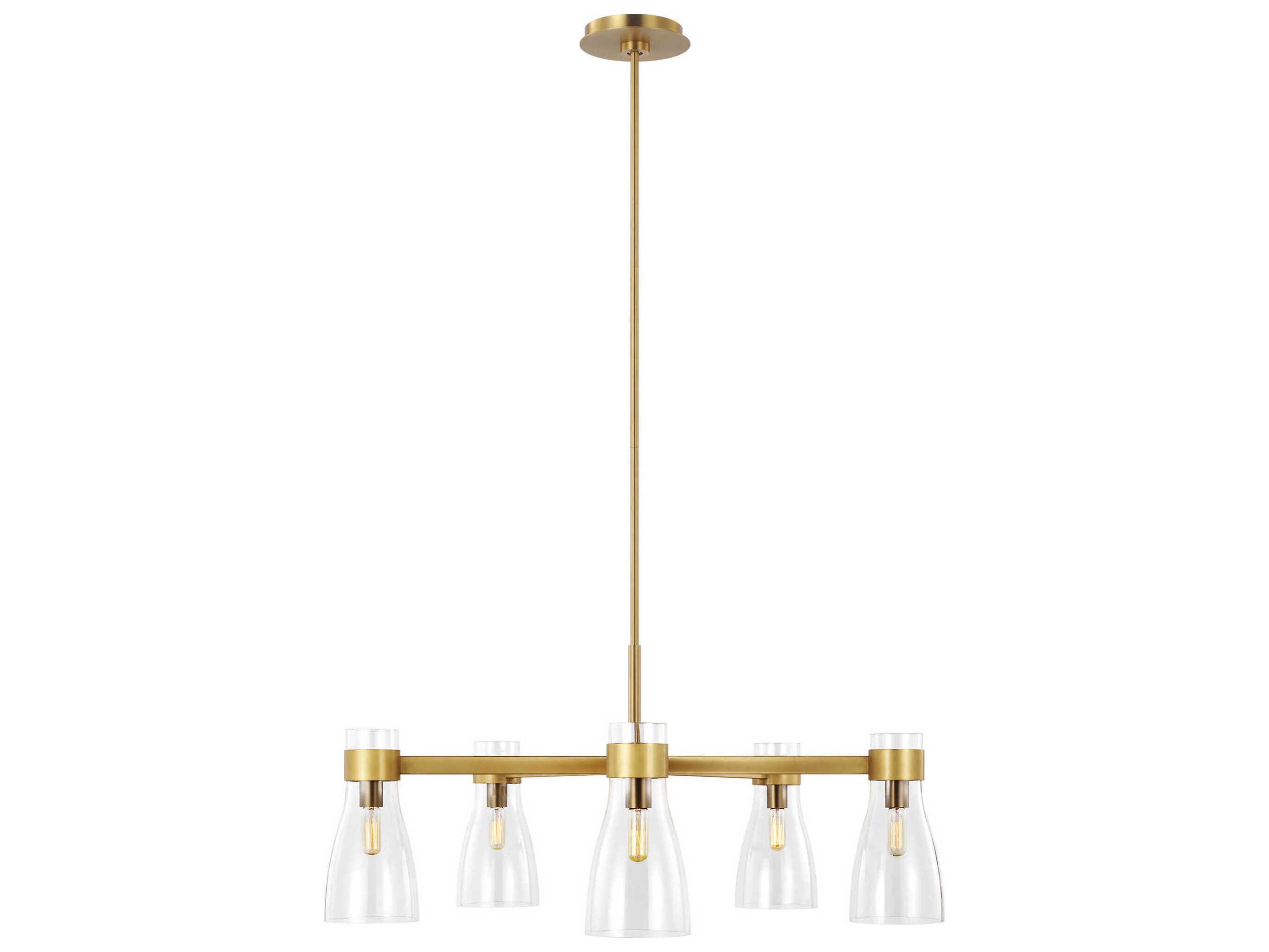 Visual Comfort Studio Moritz 5-Light Burnished Brass Chandelier