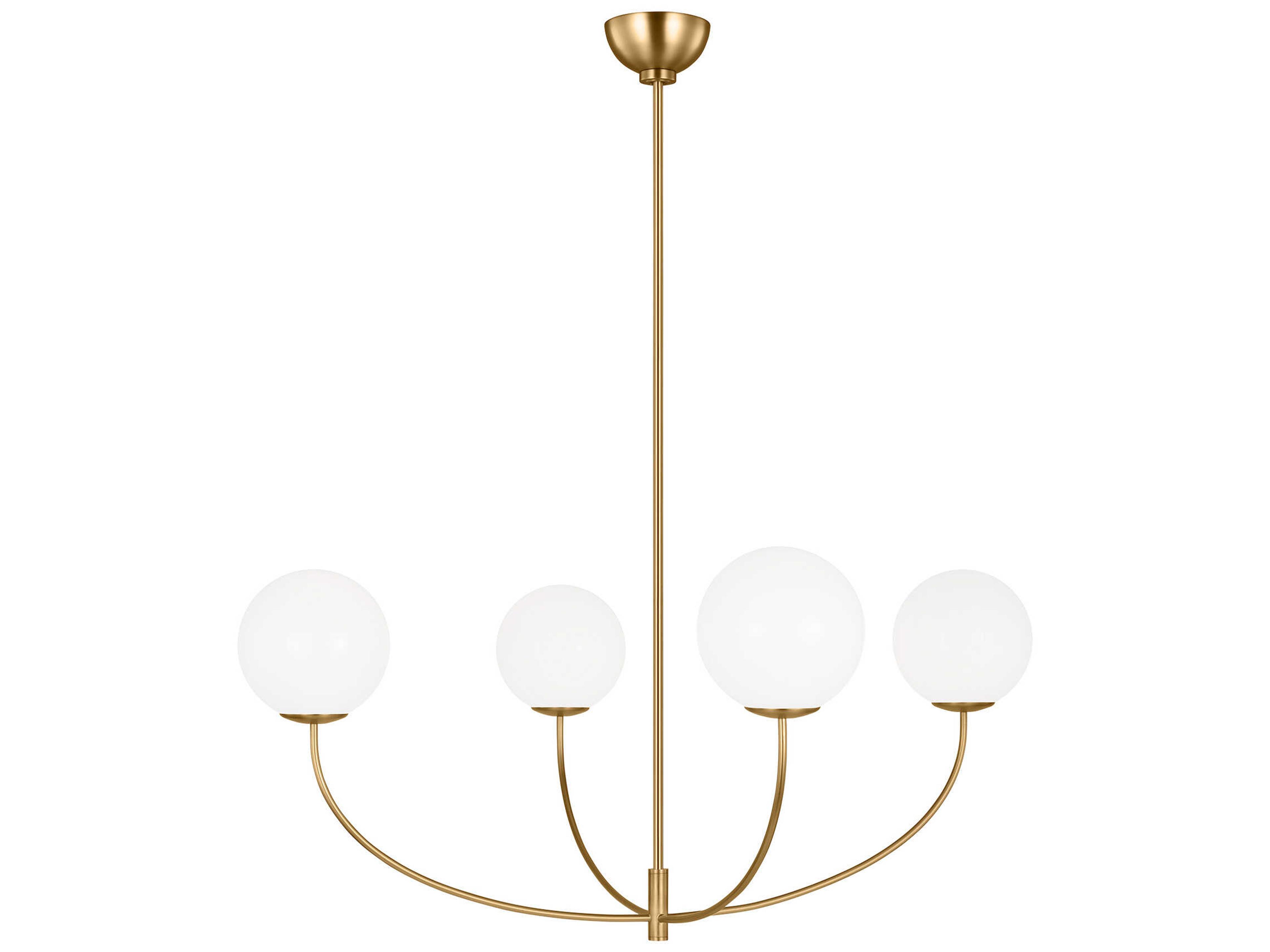 Visual Comfort Studio Galassia 4-Light Burnished Brass Globe Chandelier