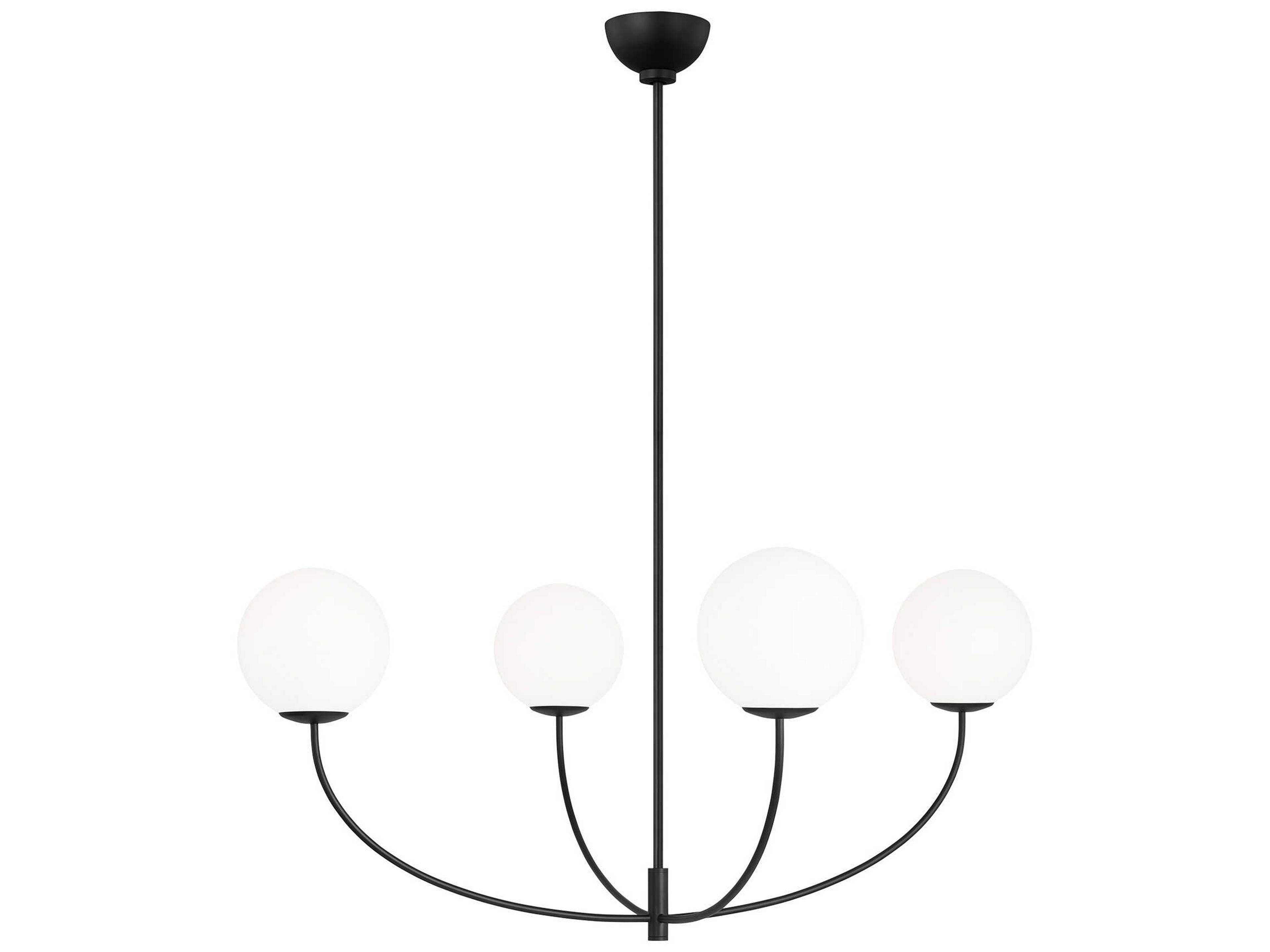Visual Comfort Studio Galassia 4-Light Midnight Black Globe Chandelier