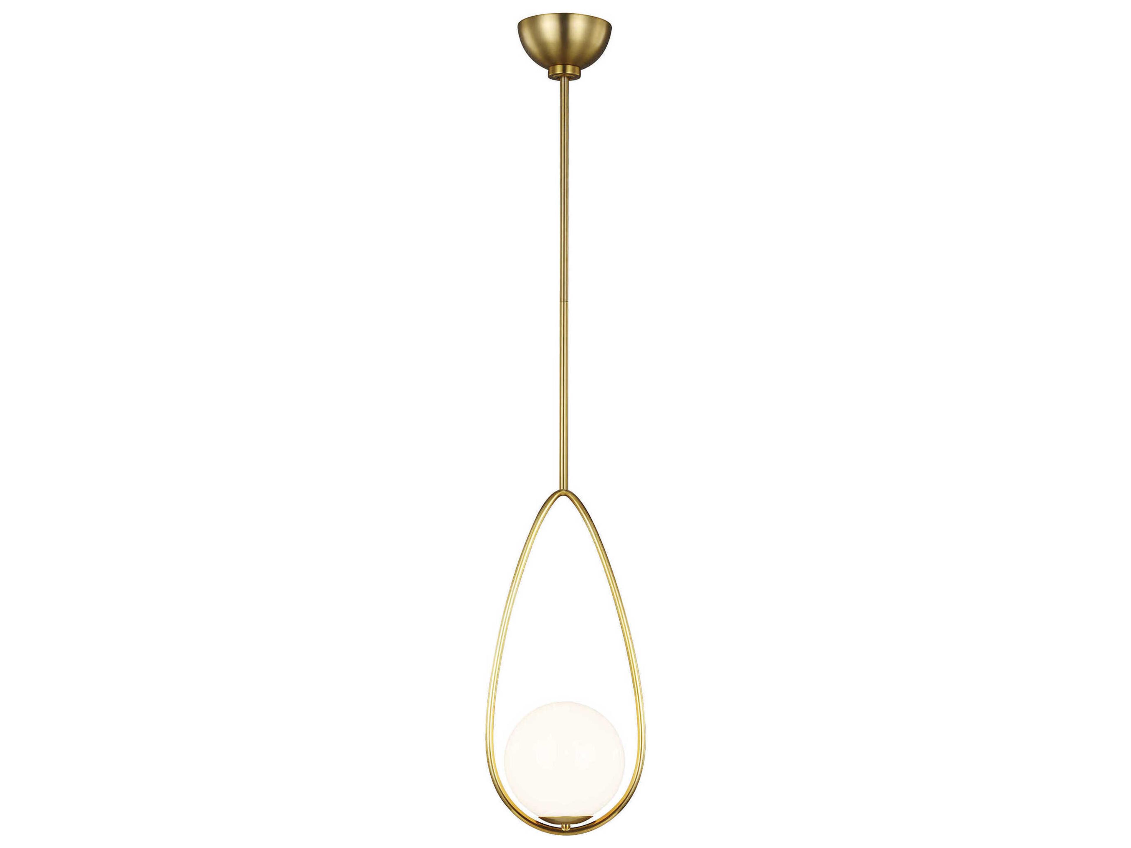 Visual Comfort Studio Galassia 1-Light Burnished Brass Globe Mini Pendant