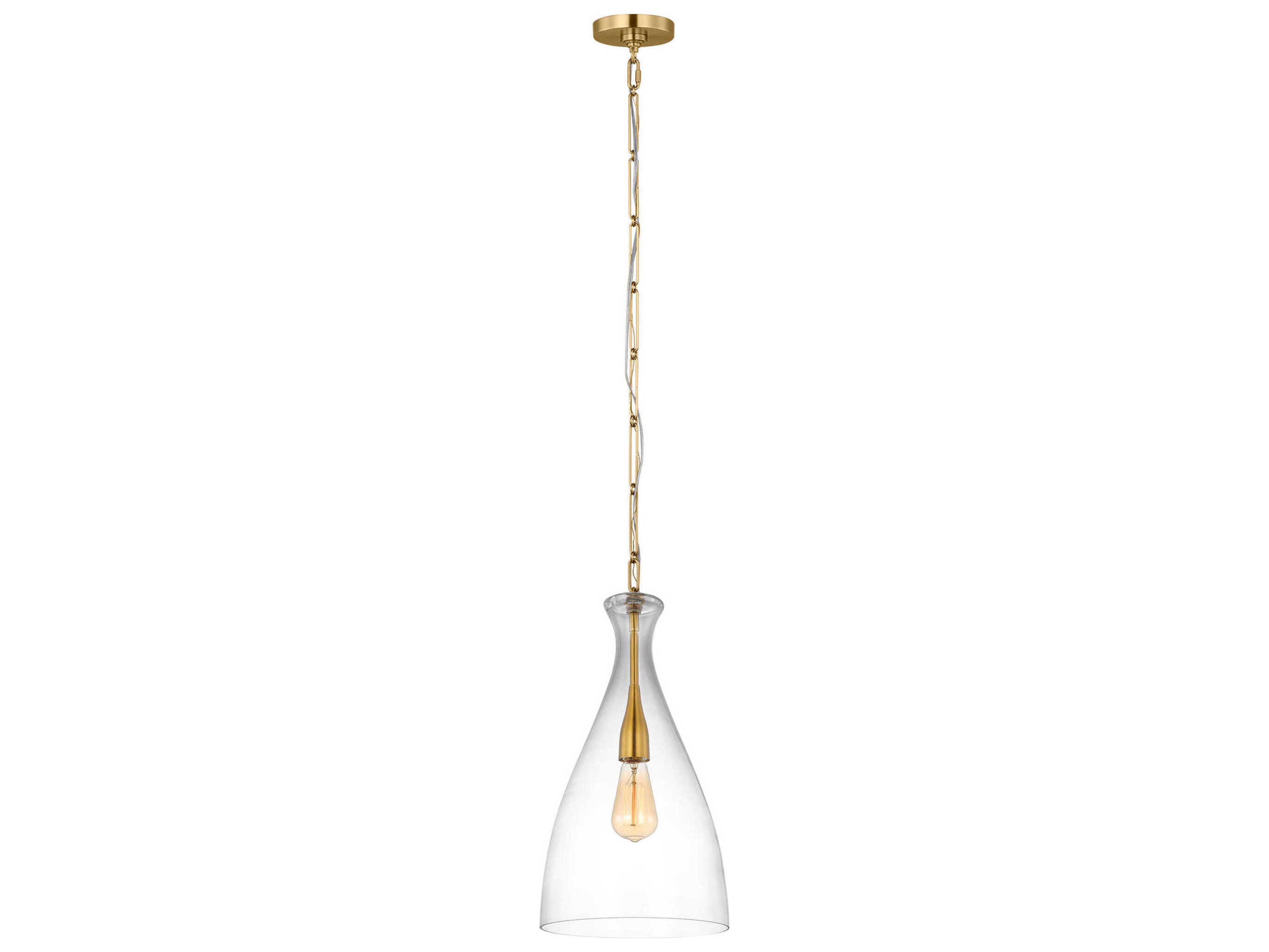 Visual Comfort Studio Athena 1-Light Burnished Brass Mini Pendant