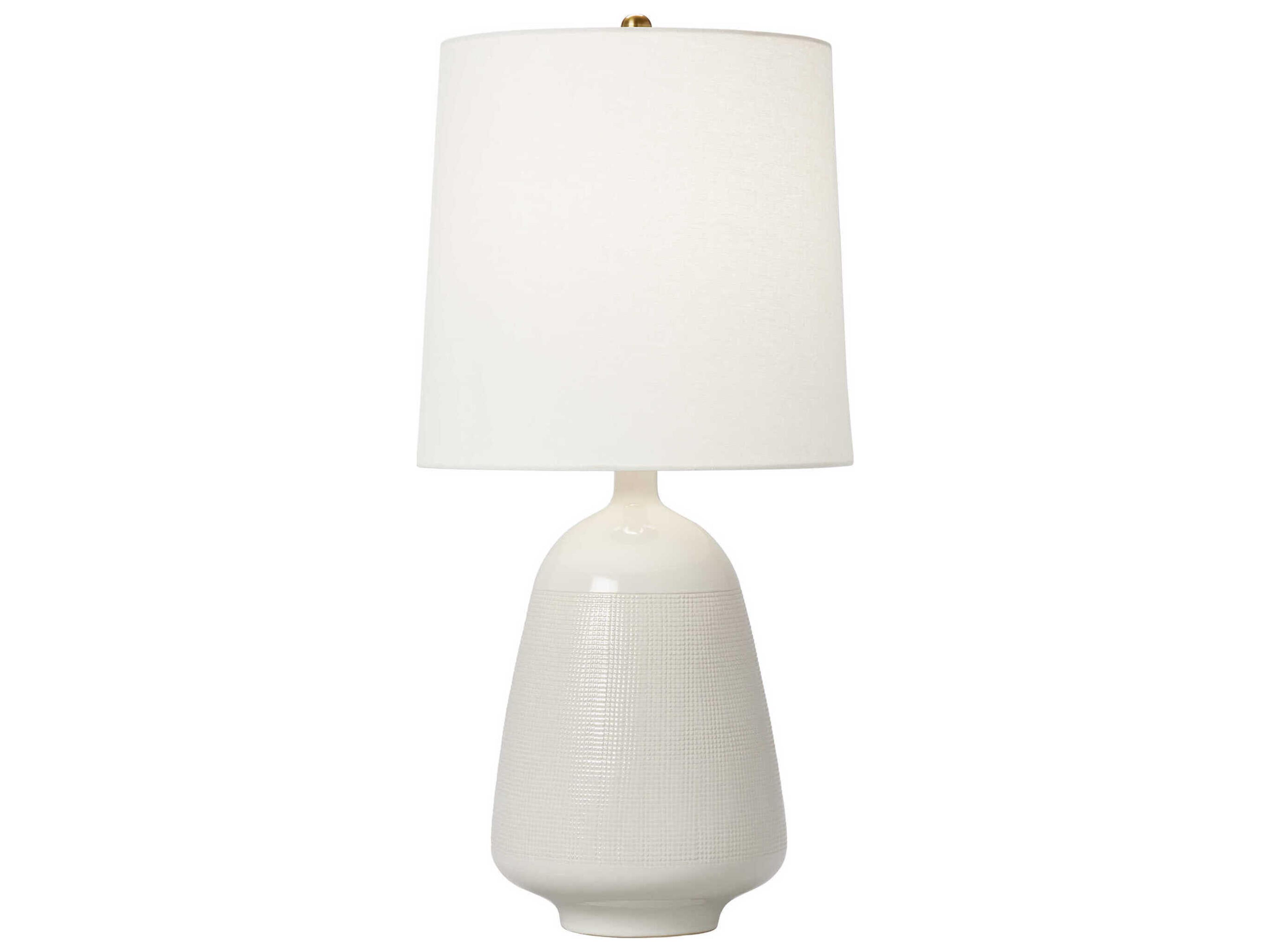 Visual Comfort Studio Ornella New White Linen Fabric Buffet Lamp