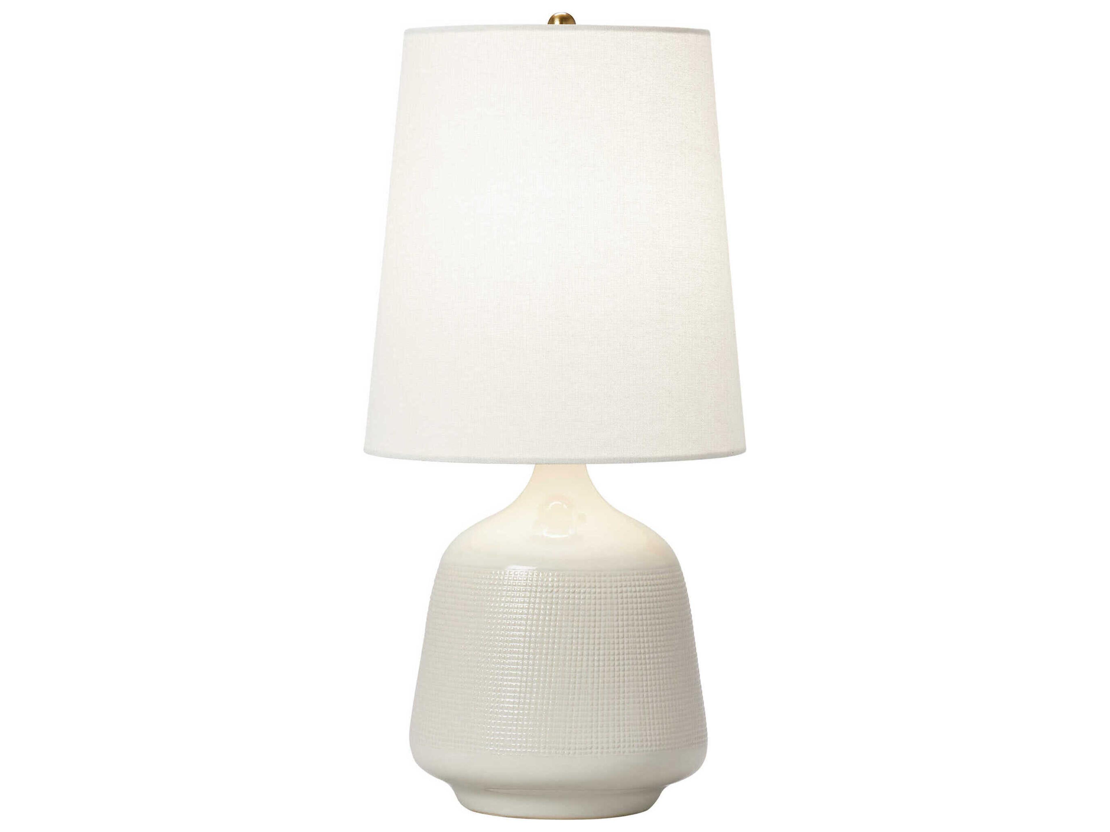 Visual Comfort Studio Ornella New White Linen Fabric Table Lamp