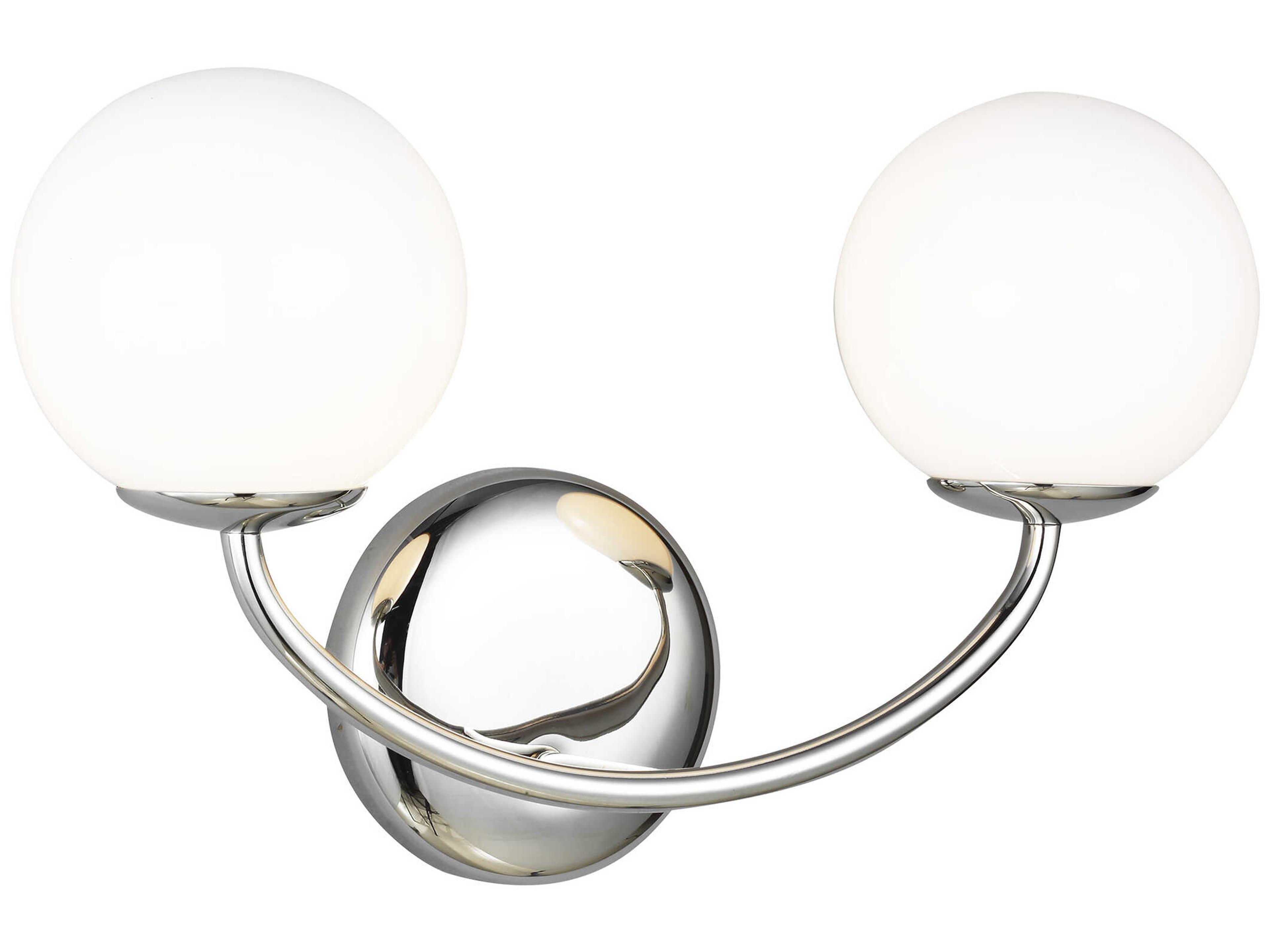 Visual Comfort Studio Galassia 2-Light Polished Nickel Vanity Light