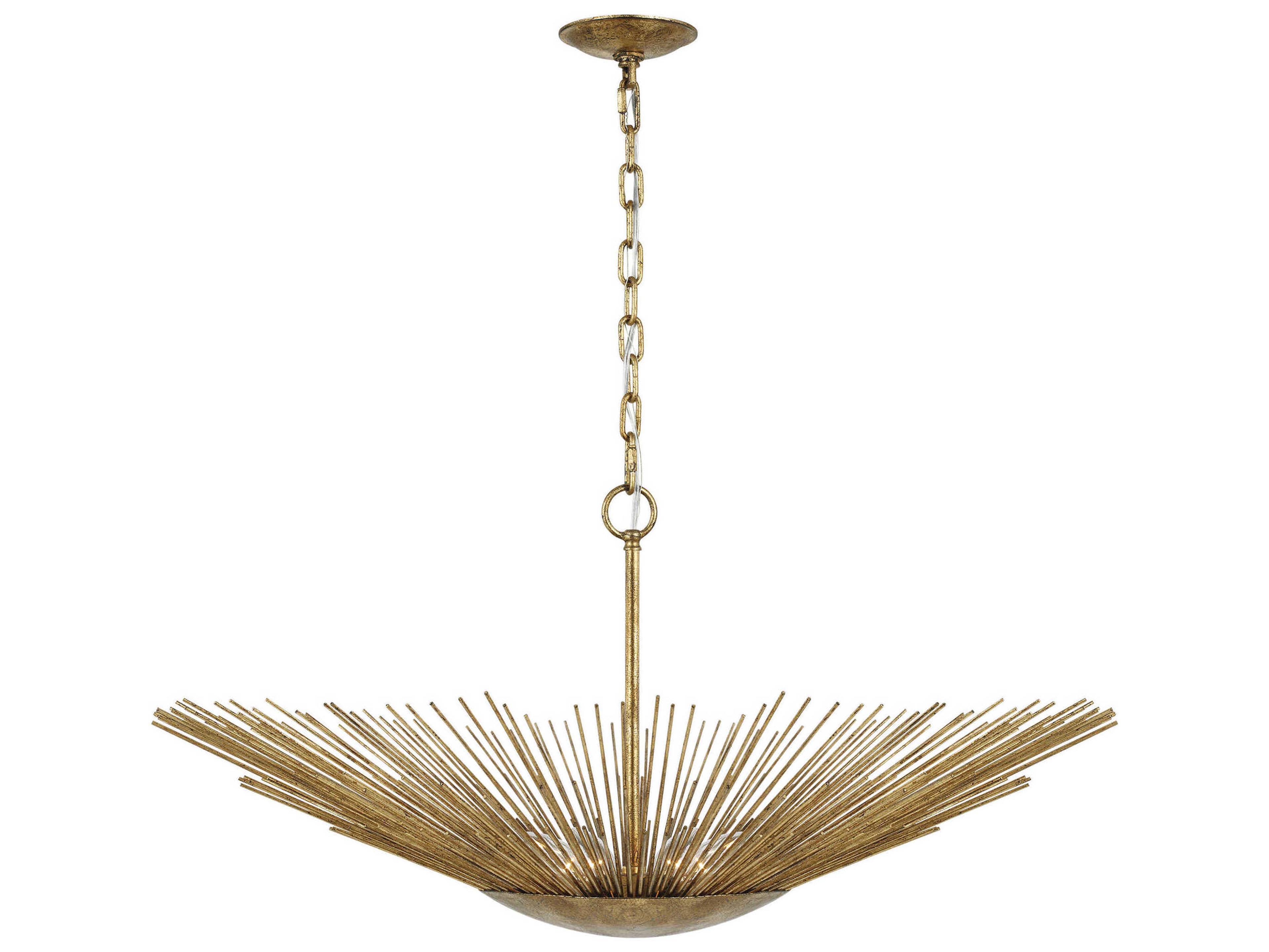 Visual Comfort Studio Helios 4-Light Antique Gild Gold Pendant