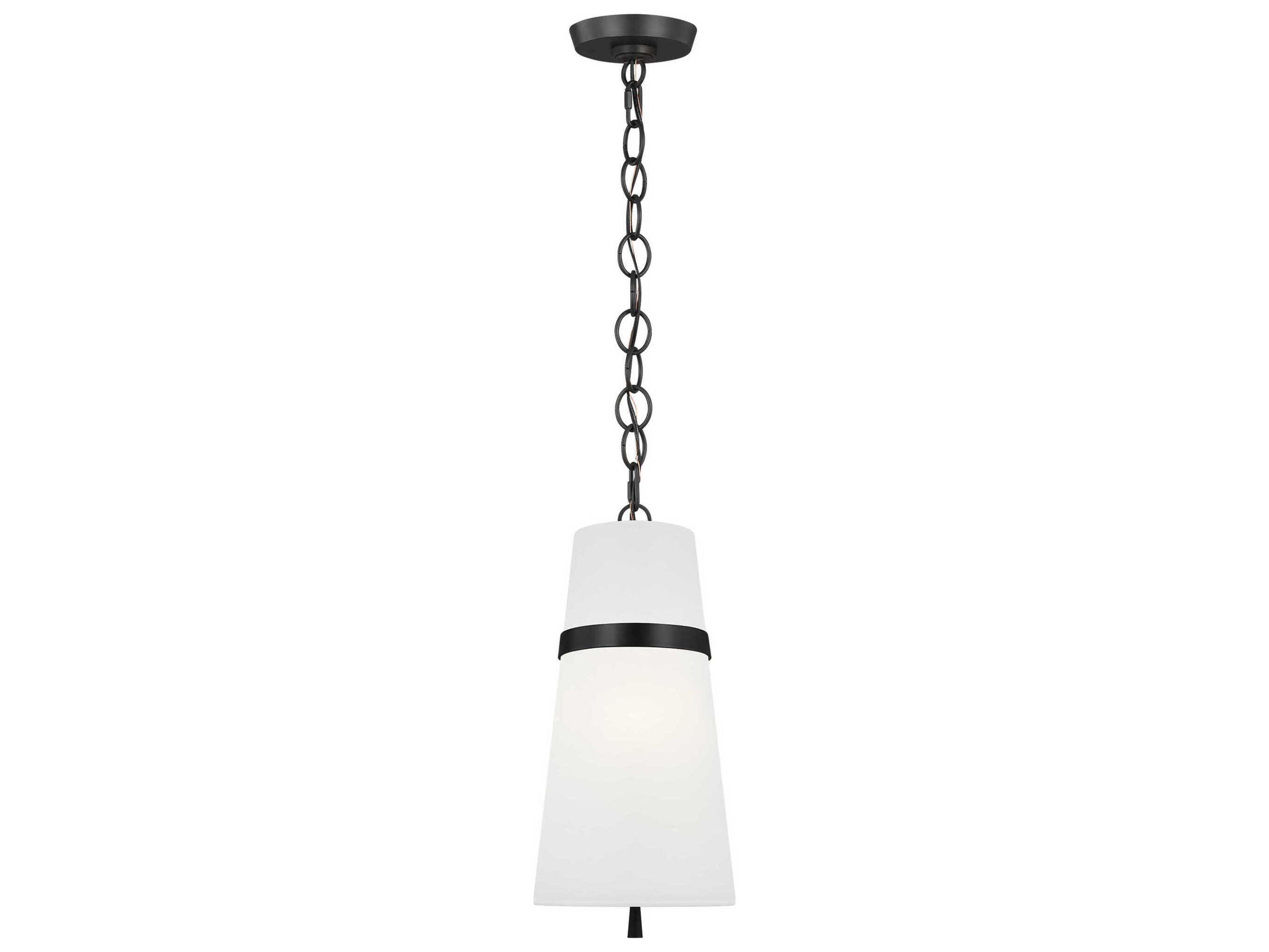 Visual Comfort Studio Cordtlandt 1-Light Aged Iron Black Mini Pendant