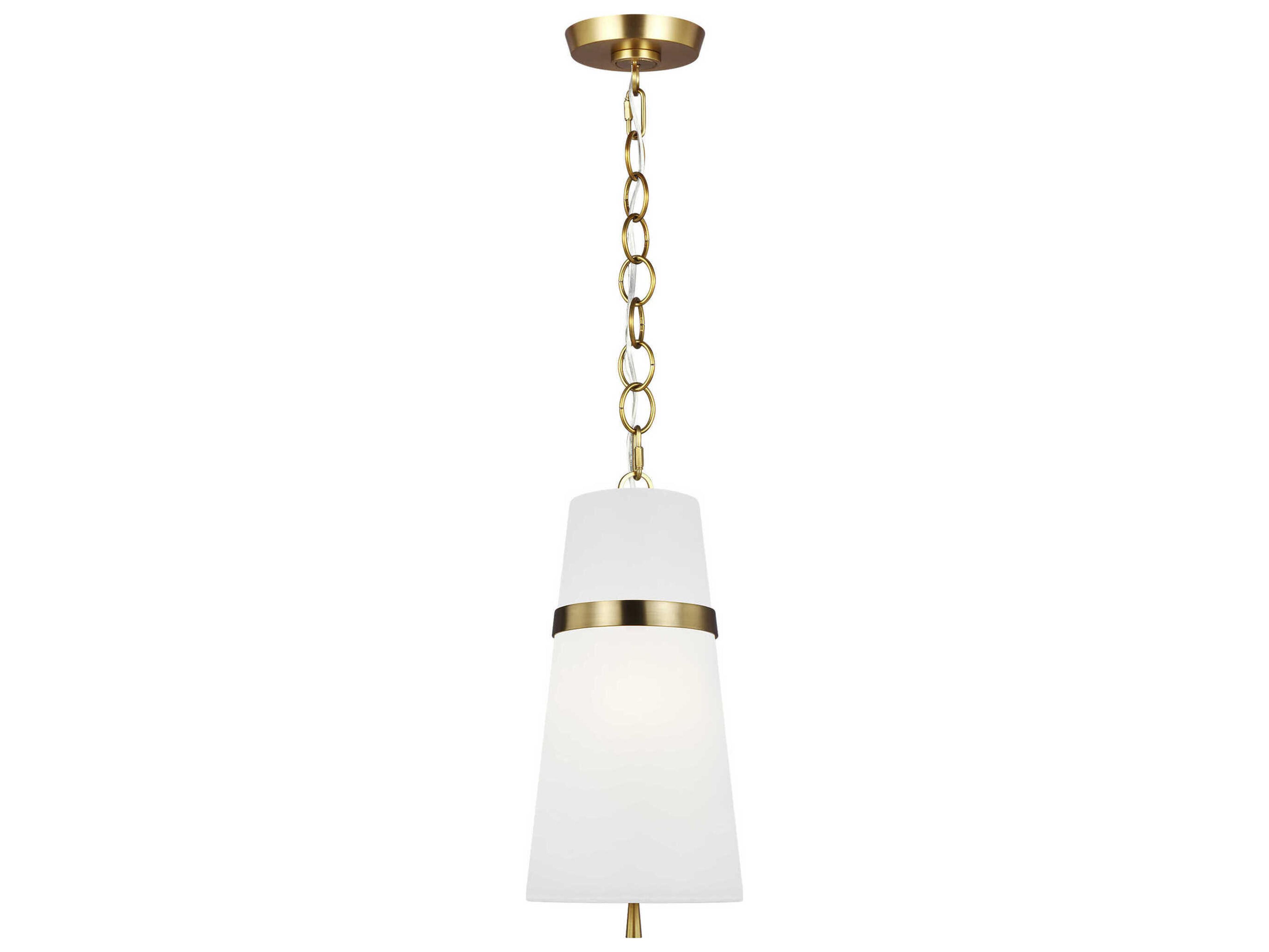 Visual Comfort Studio Cordtlandt 1-Light Burnished Brass Mini Pendant