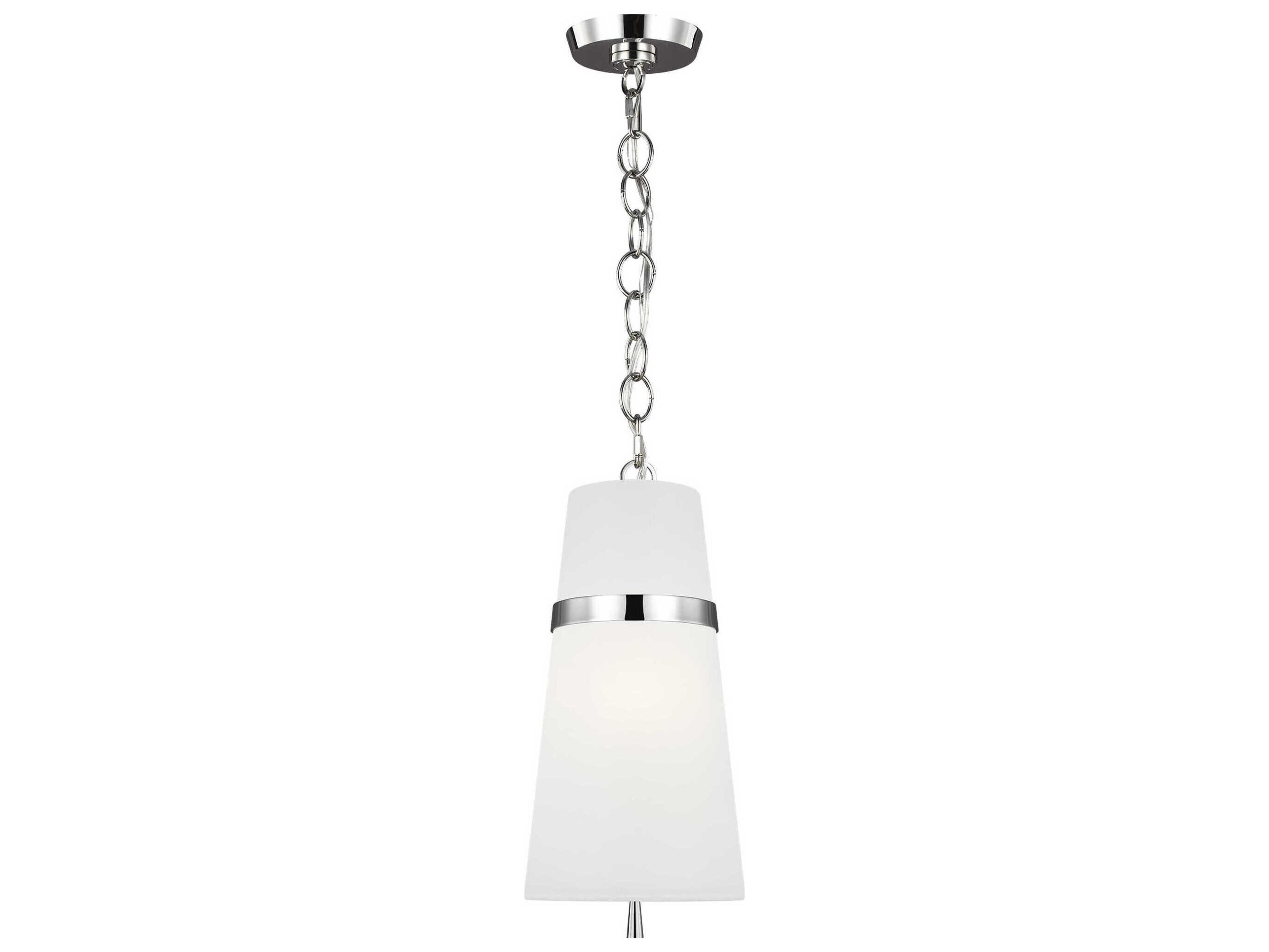 Visual Comfort Studio Cordtlandt 1-Light Polished Nickel Mini Pendant