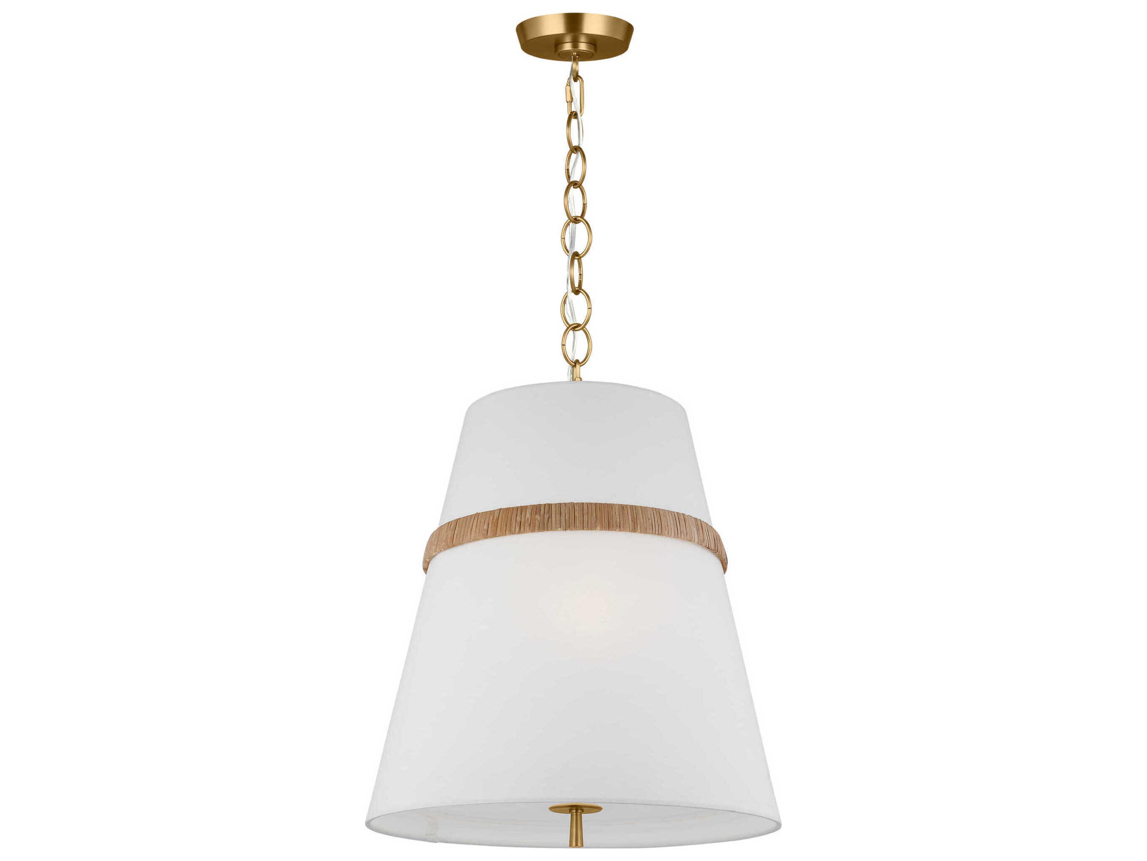 Visual Comfort Studio Cordtlandt 3-Light Rattan Brown Pendant
