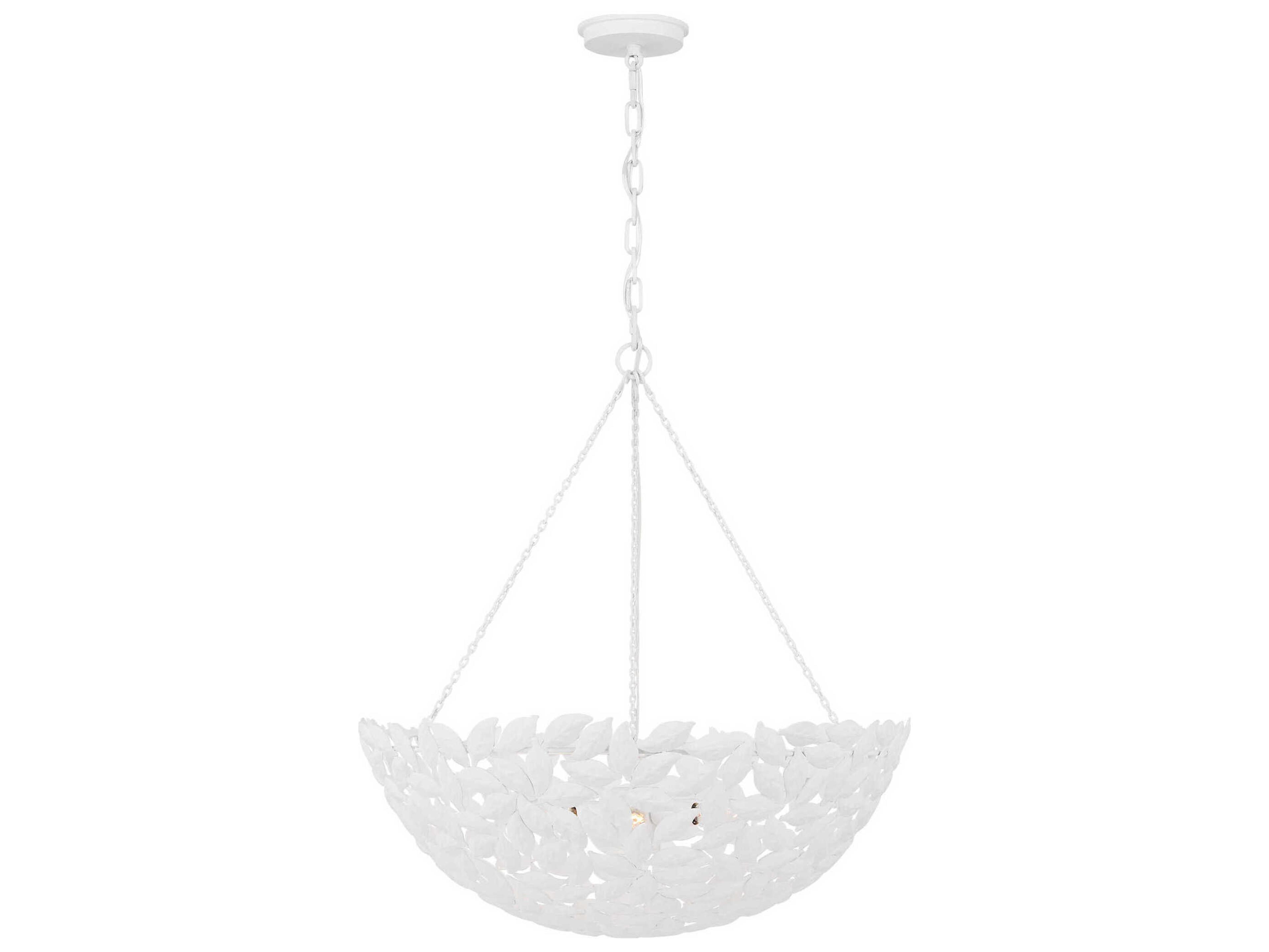Visual Comfort Studio Kelan 6-Light Textured White Bowl Pendant