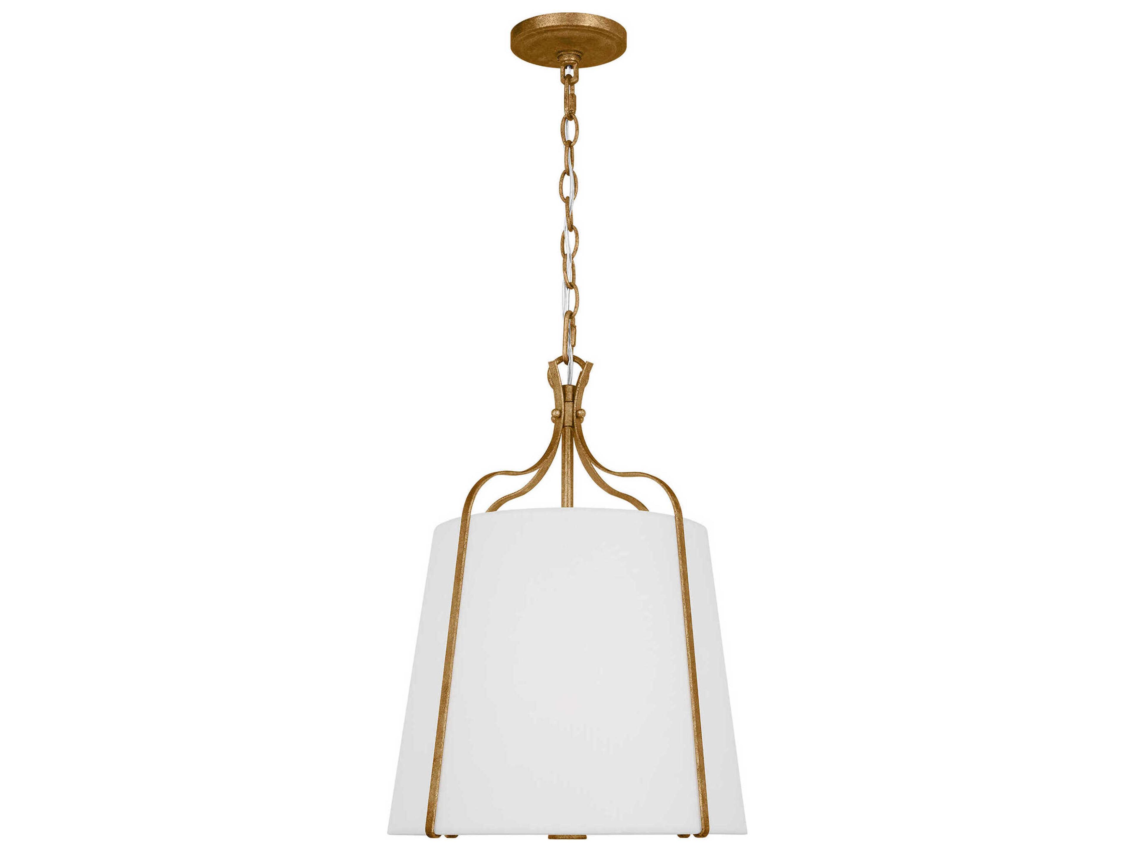 Visual Comfort Studio Leander 1-Light Antique Gild Gold Lantern Pendant