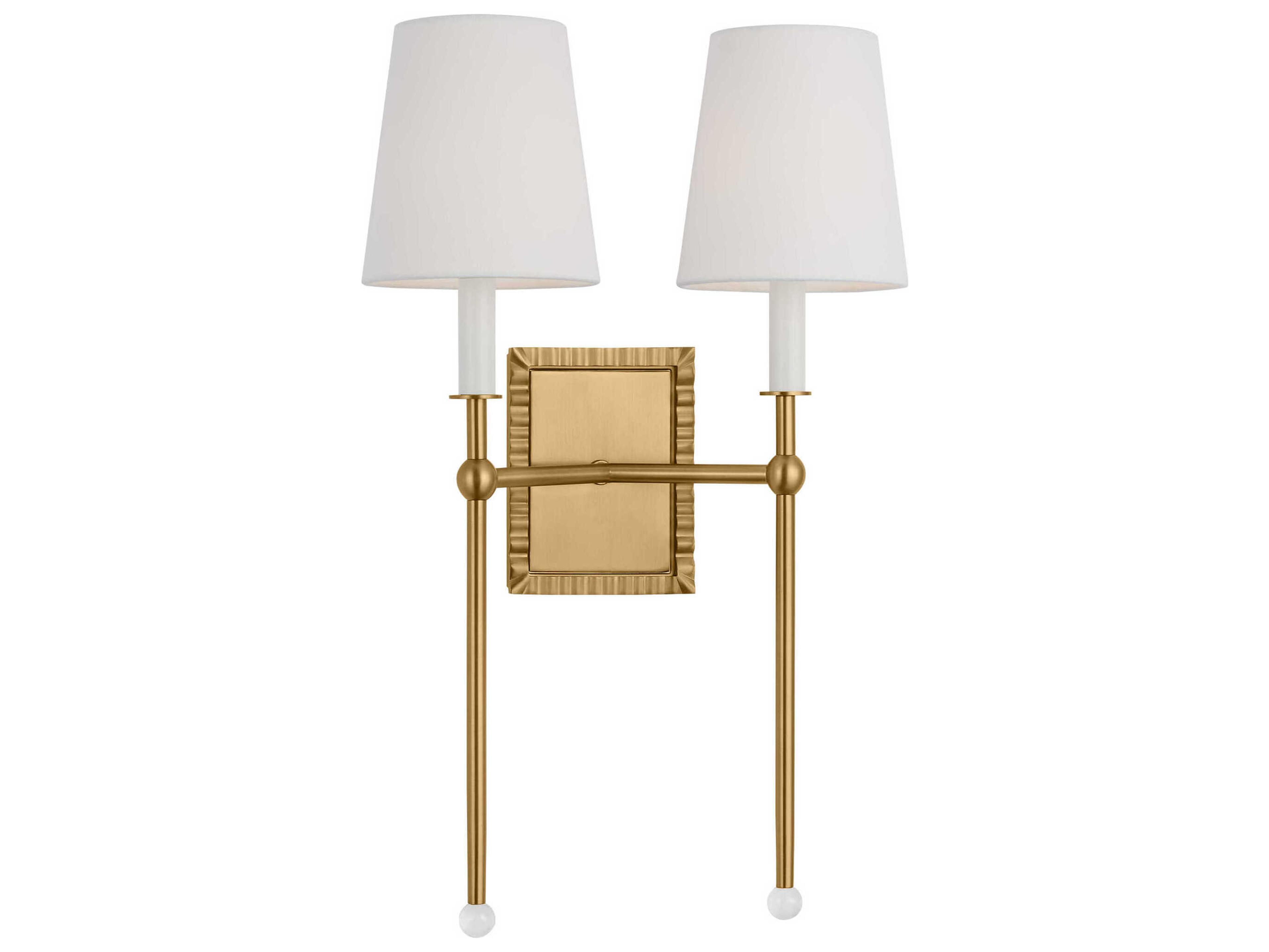 Visual Comfort Studio Baxley 2-Light Burnished Brass Wall Sconce