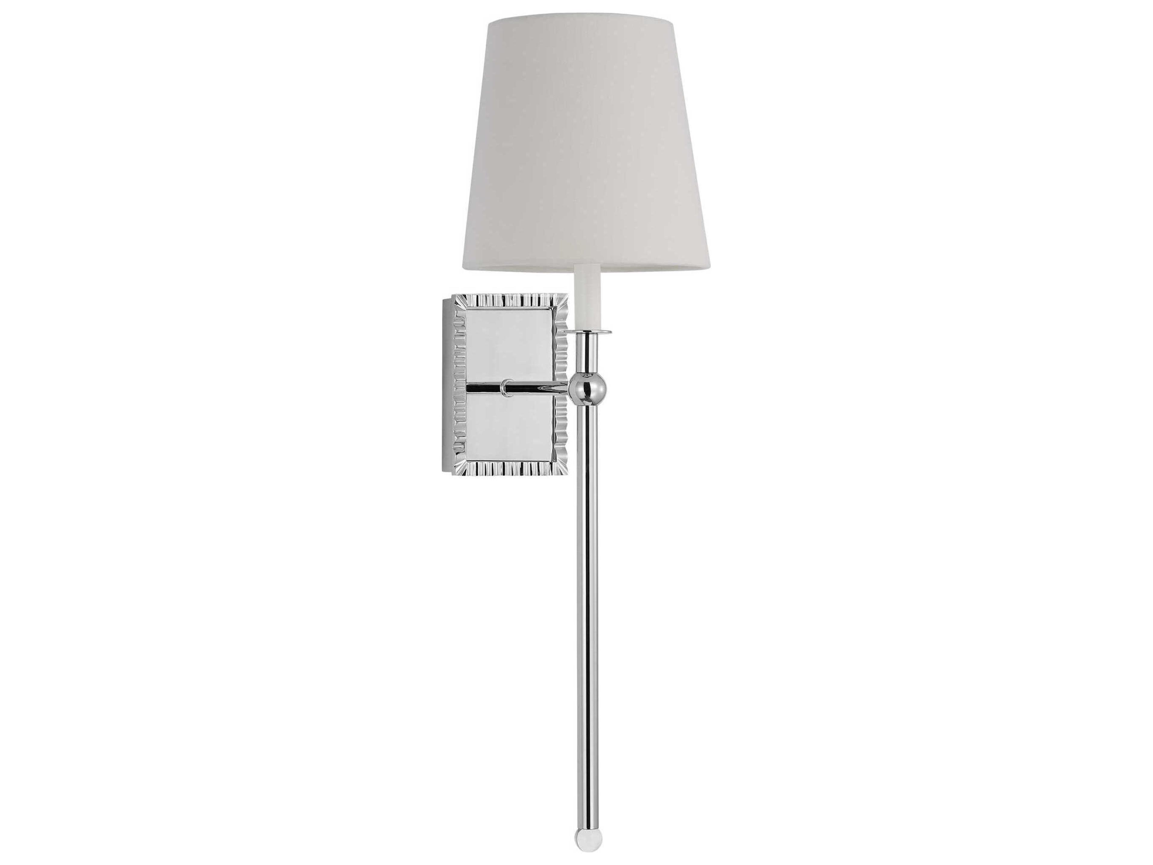Visual Comfort Studio Baxley 1-Light Polished Nickel Wall Sconce