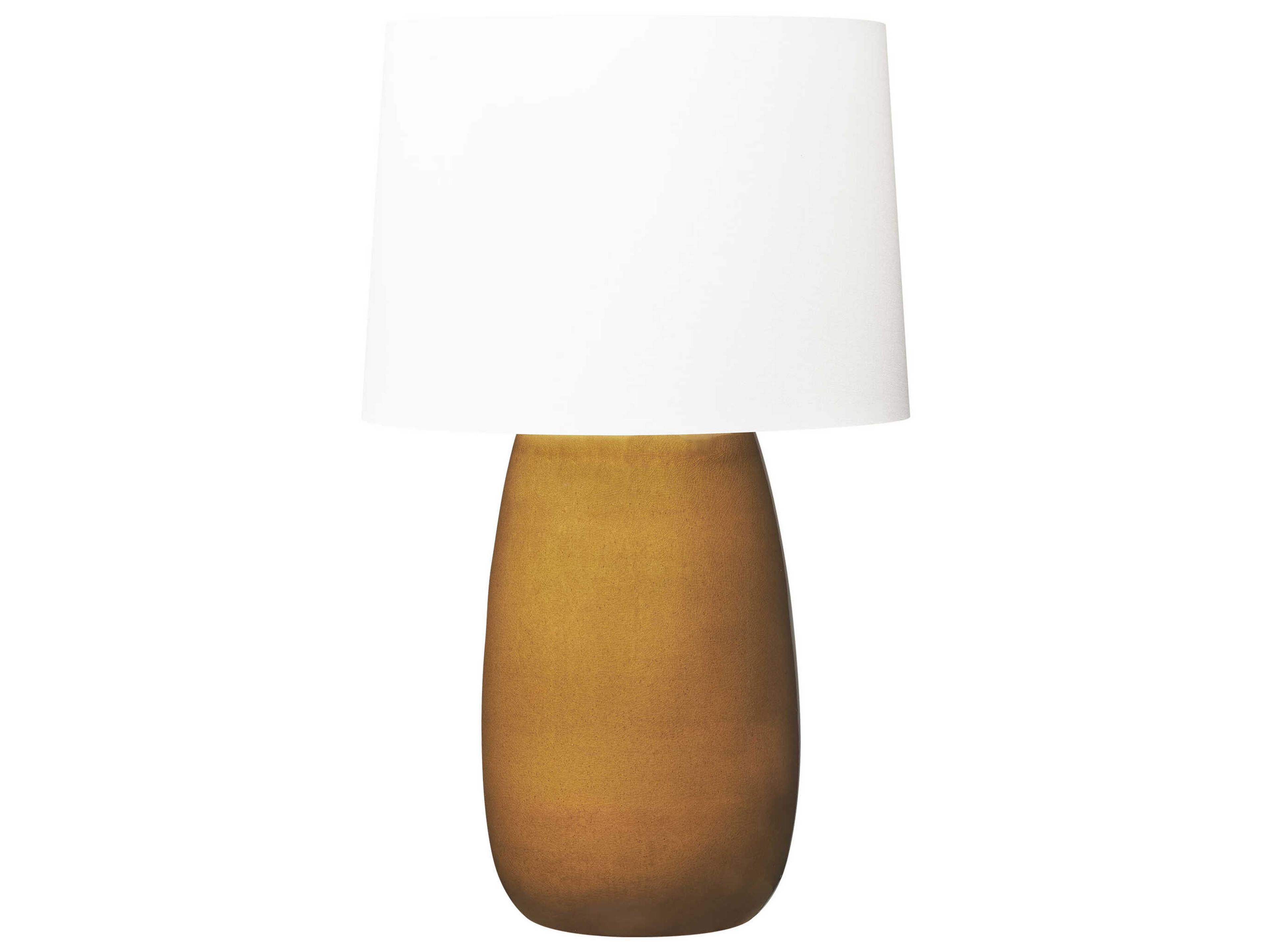 Visual Comfort Studio Roma Olive White Linen Fabric Brown Buffet Lamp