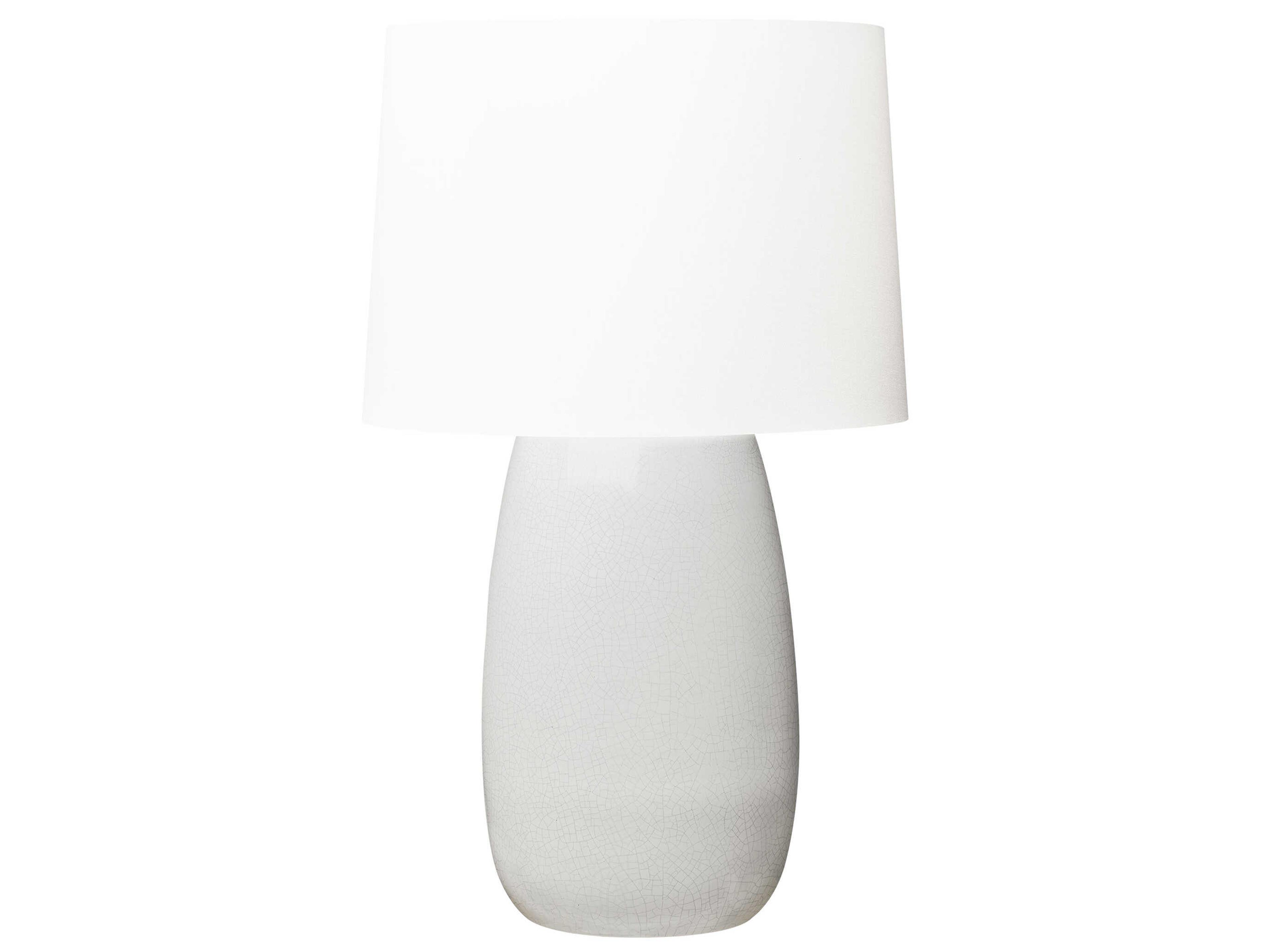Visual Comfort Studio Roma White Crackle Linen Fabric Buffet Lamp