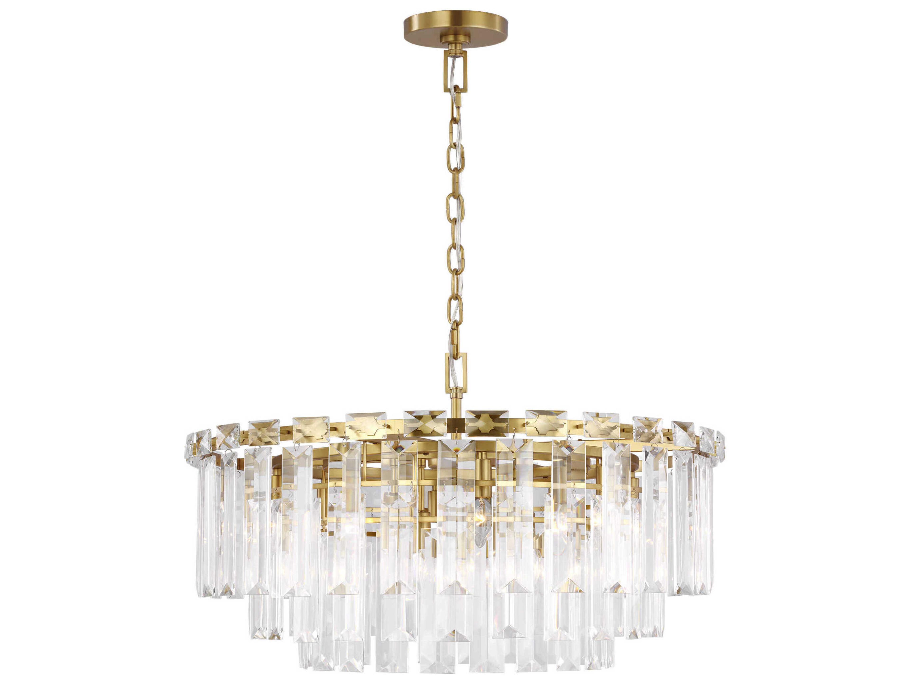 Visual Comfort Studio Arden 16-Light Burnished Brass Tiered Chandelier