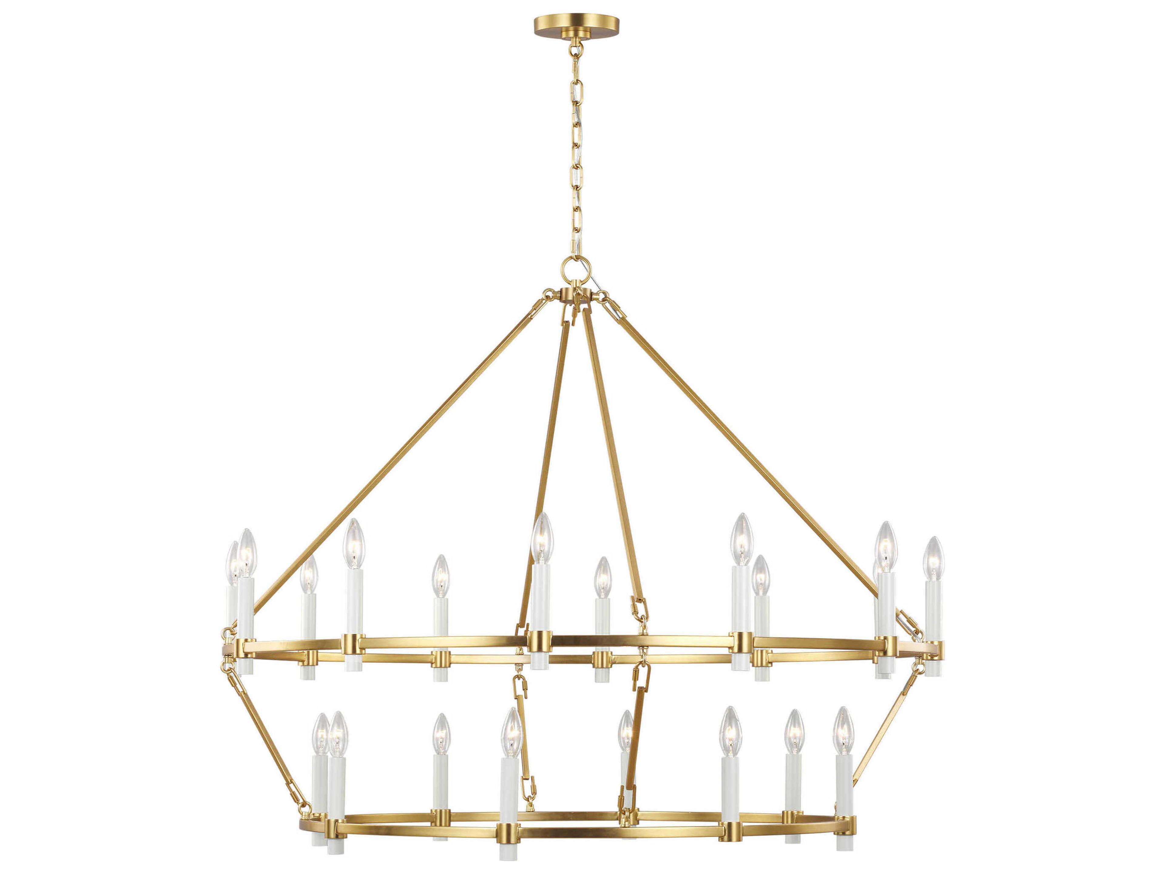 Visual Comfort Studio Marston 20-Light Burnished Brass Tiered Chandelier