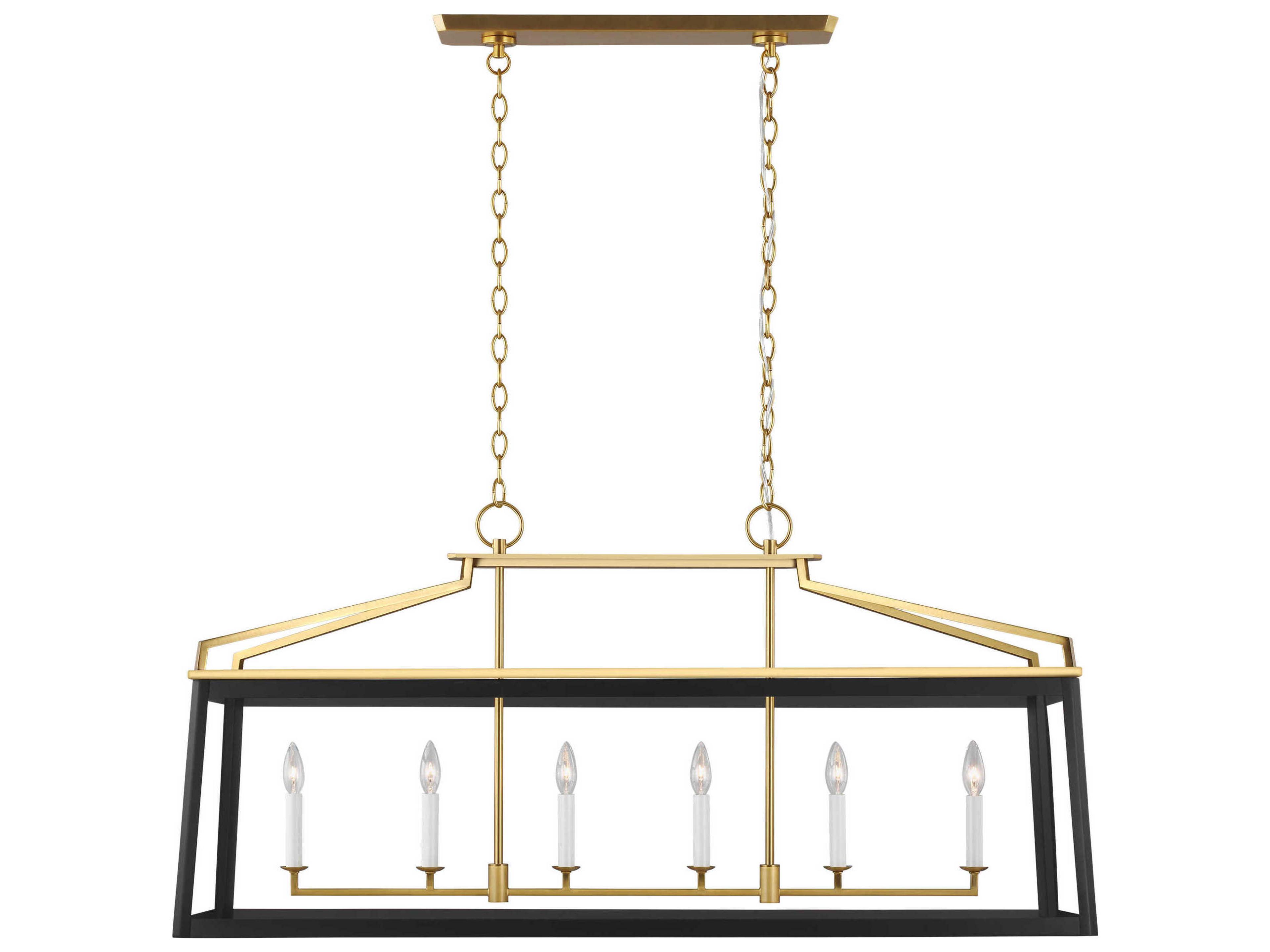 Visual Comfort Studio Carlow 6-Light Midnight Black Lantern Island Pendant