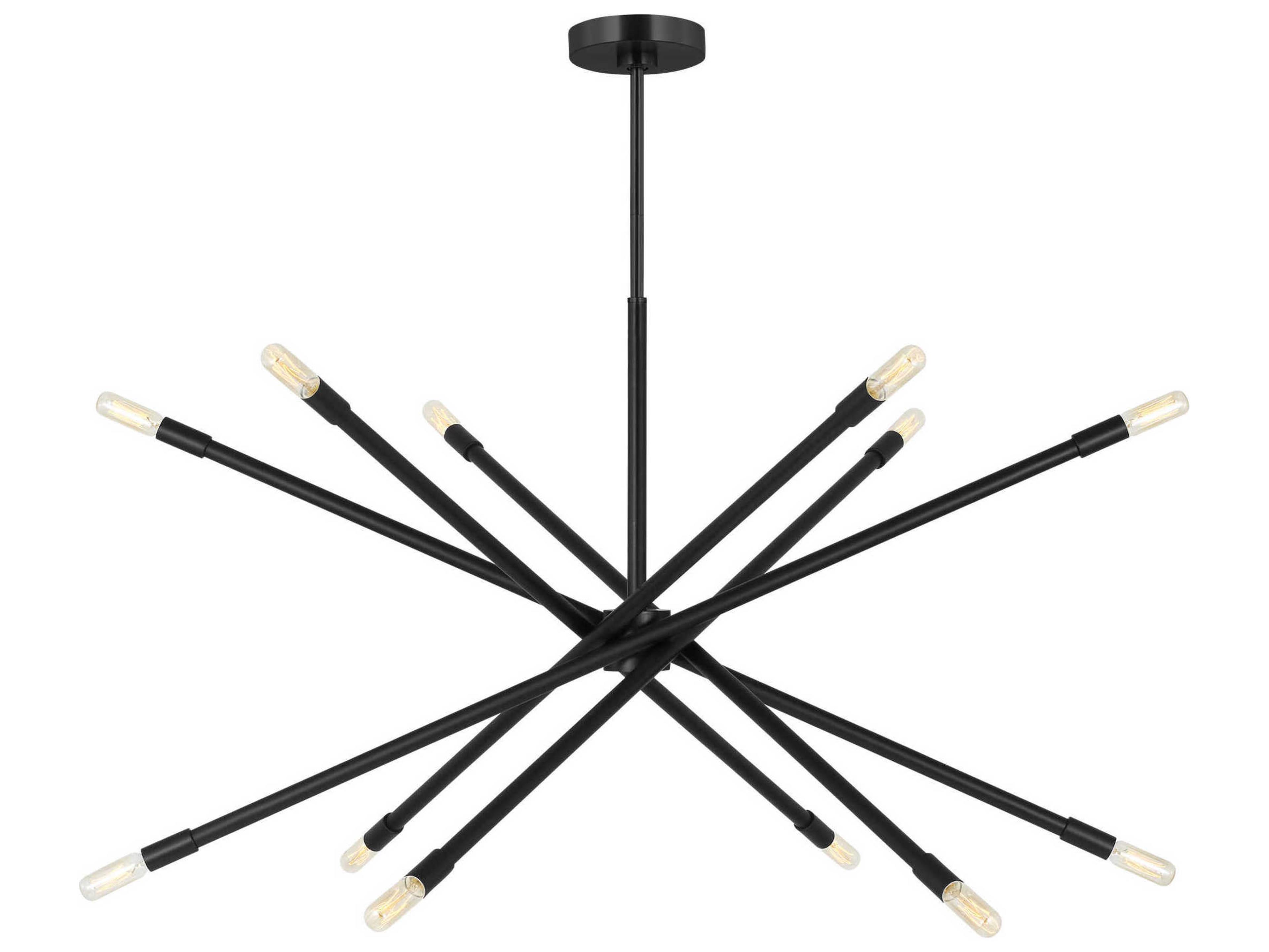 Visual Comfort Studio Eastyn 12-Light Midnight Black Sputnik Chandelier