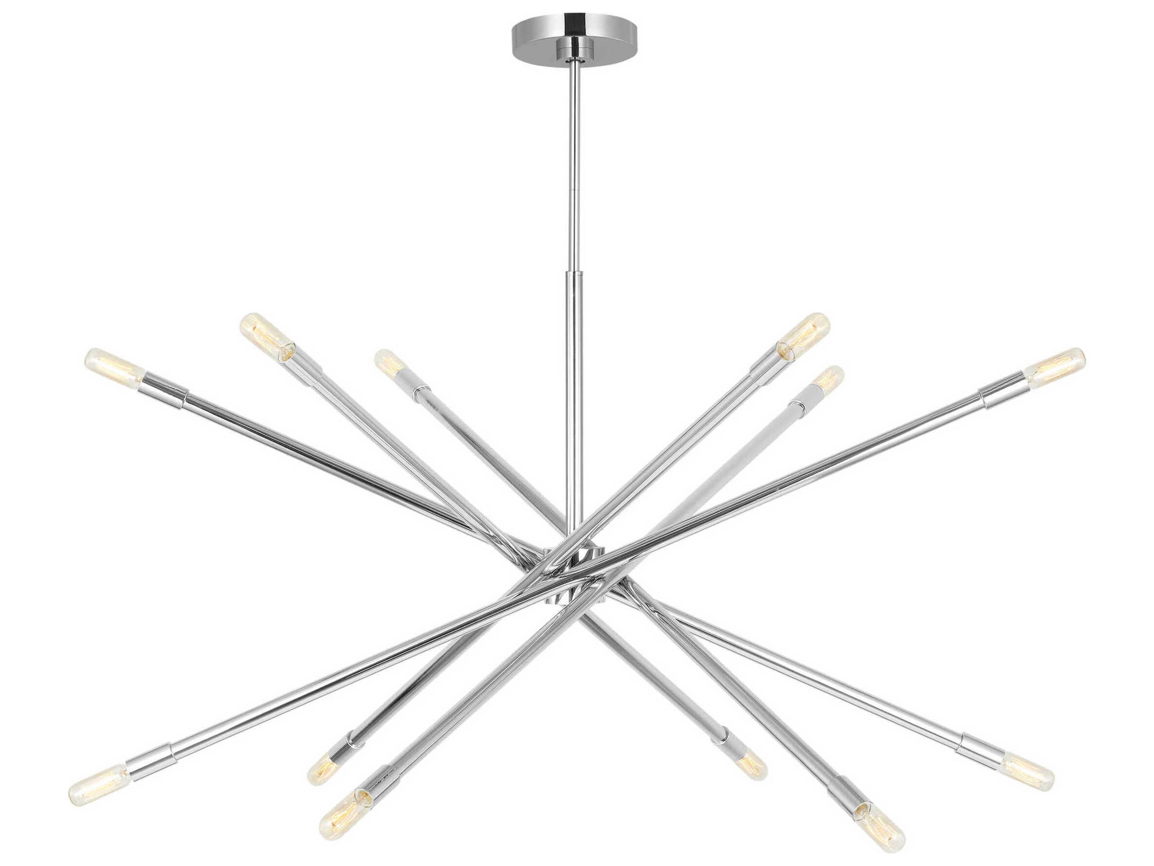 Visual Comfort Studio Eastyn 12-Light Polished Nickel Sputnik Chandelier