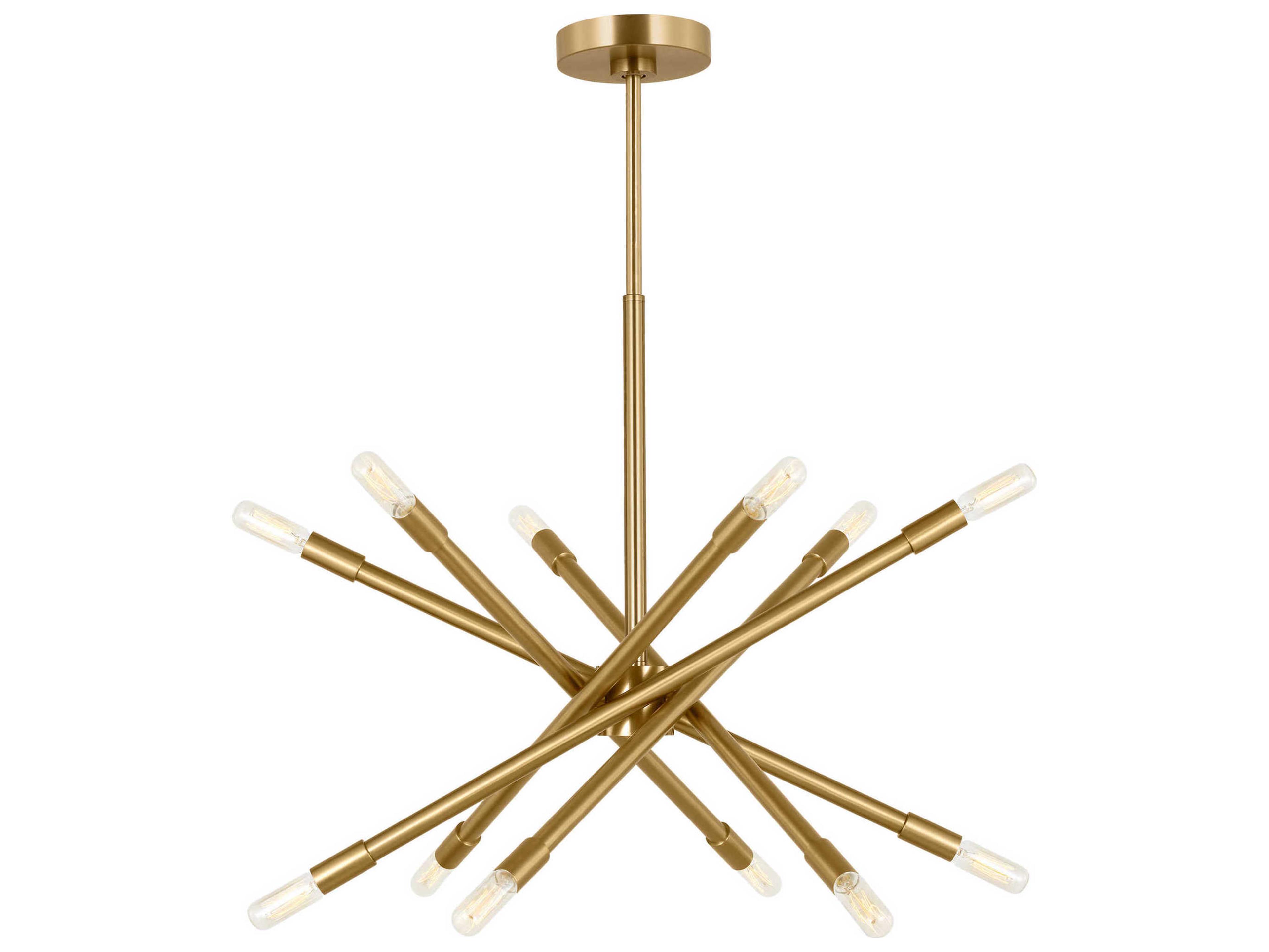 Visual Comfort Studio Eastyn 12-Light Burnished Brass Sputnik Chandelier