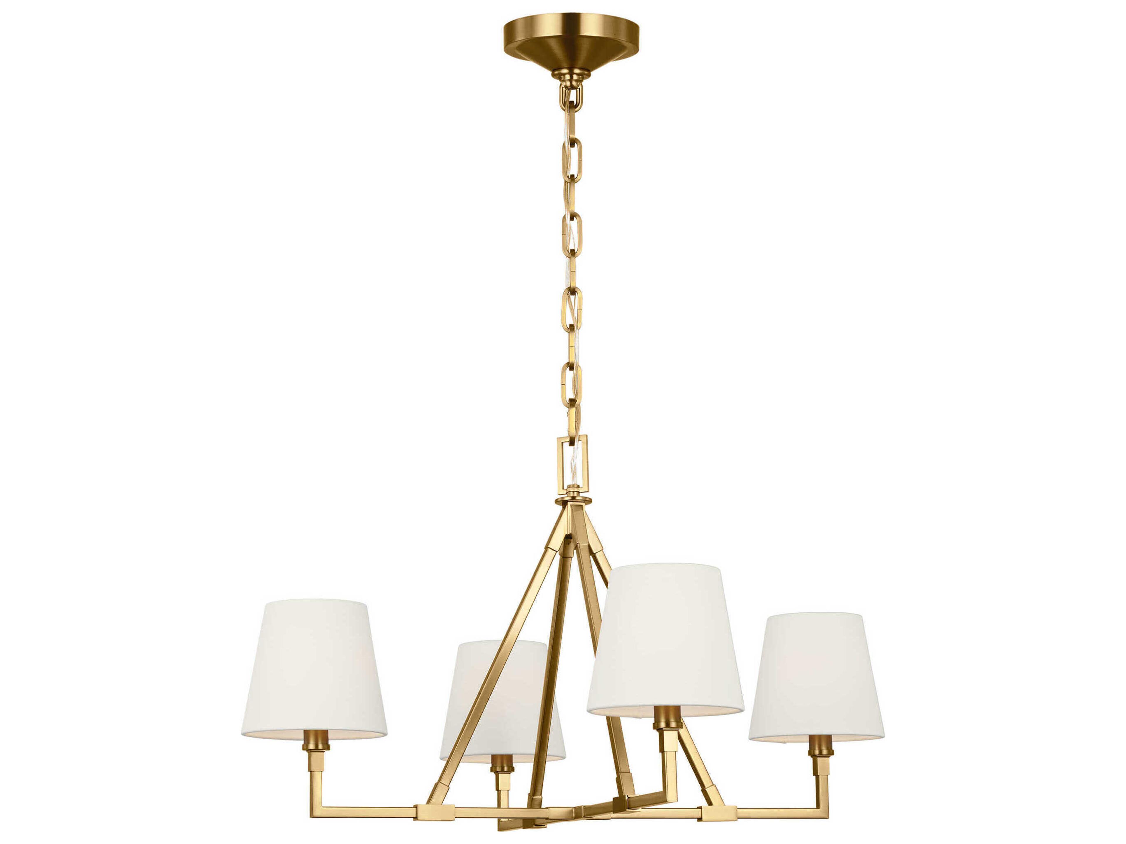 Visual Comfort Studio Perth 4-Light Burnished Brass Chandelier