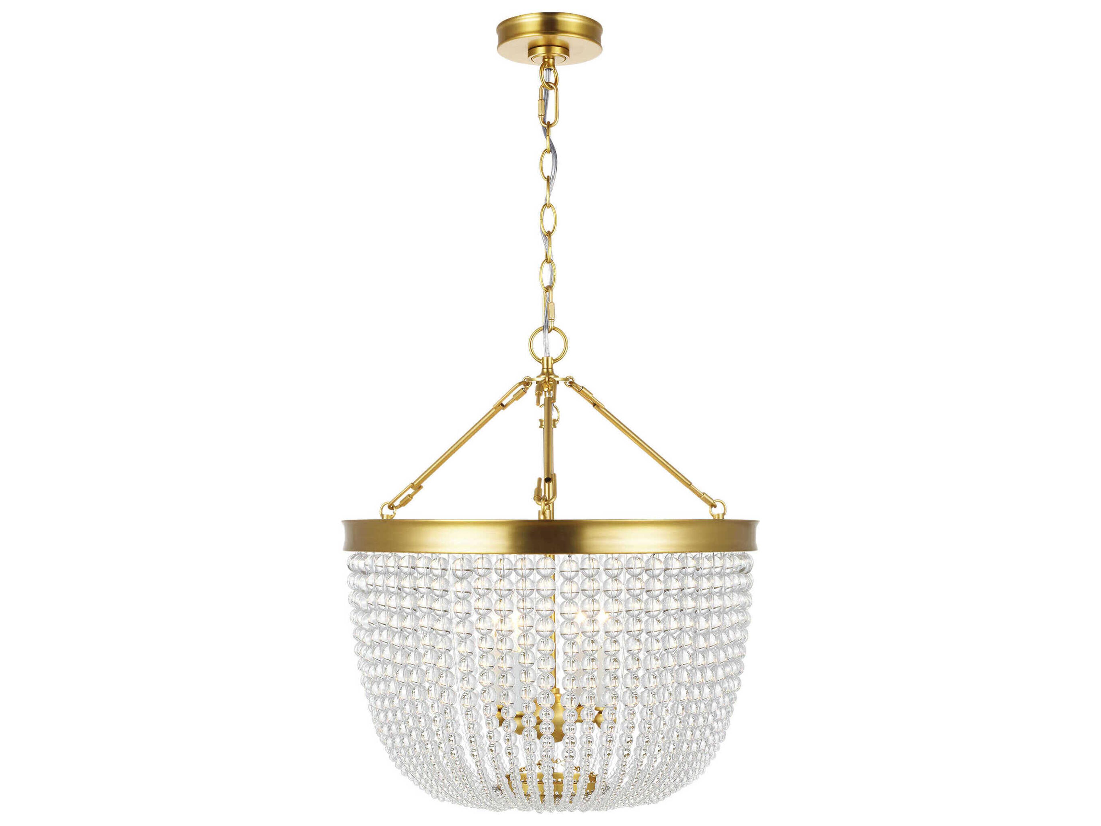 Visual Comfort Studio Summerhill 4-Light Burnished Brass Pendant