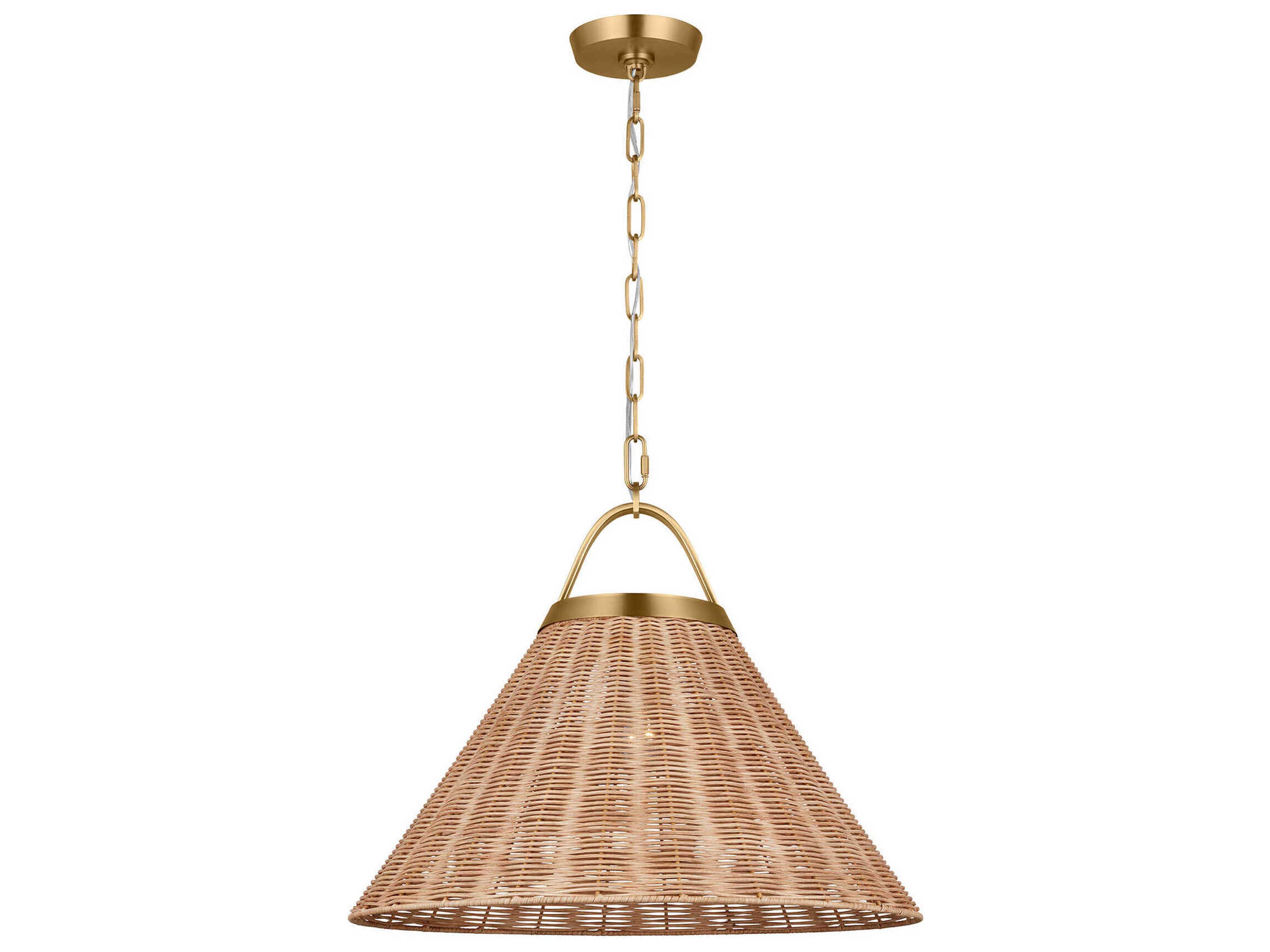 Visual Comfort Studio Whitby 1-Light Burnished Brass Pendant