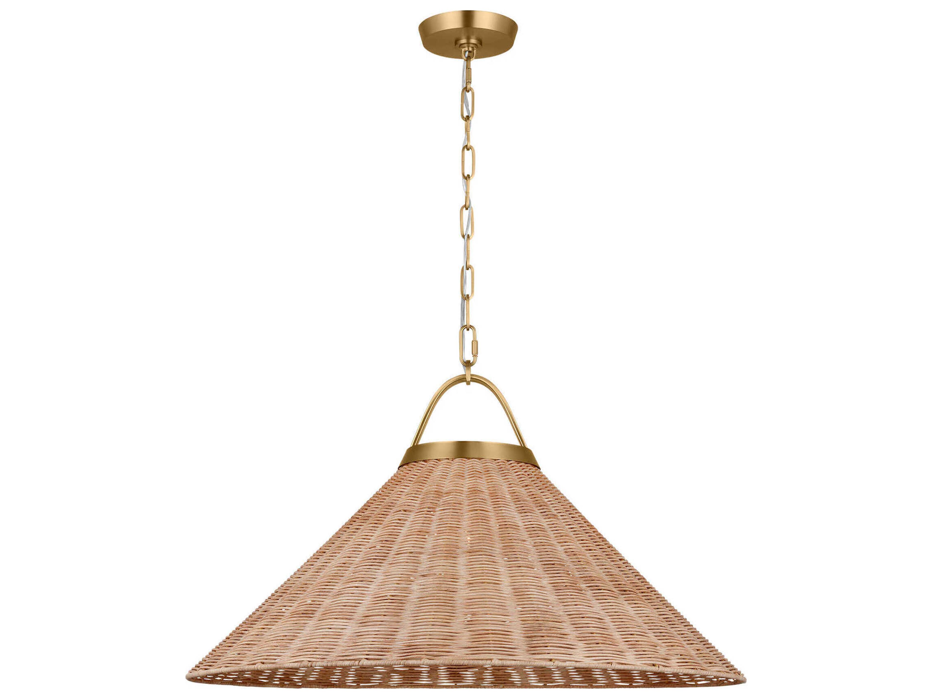 Visual Comfort Studio Whitby 1-Light Burnished Brass Pendant