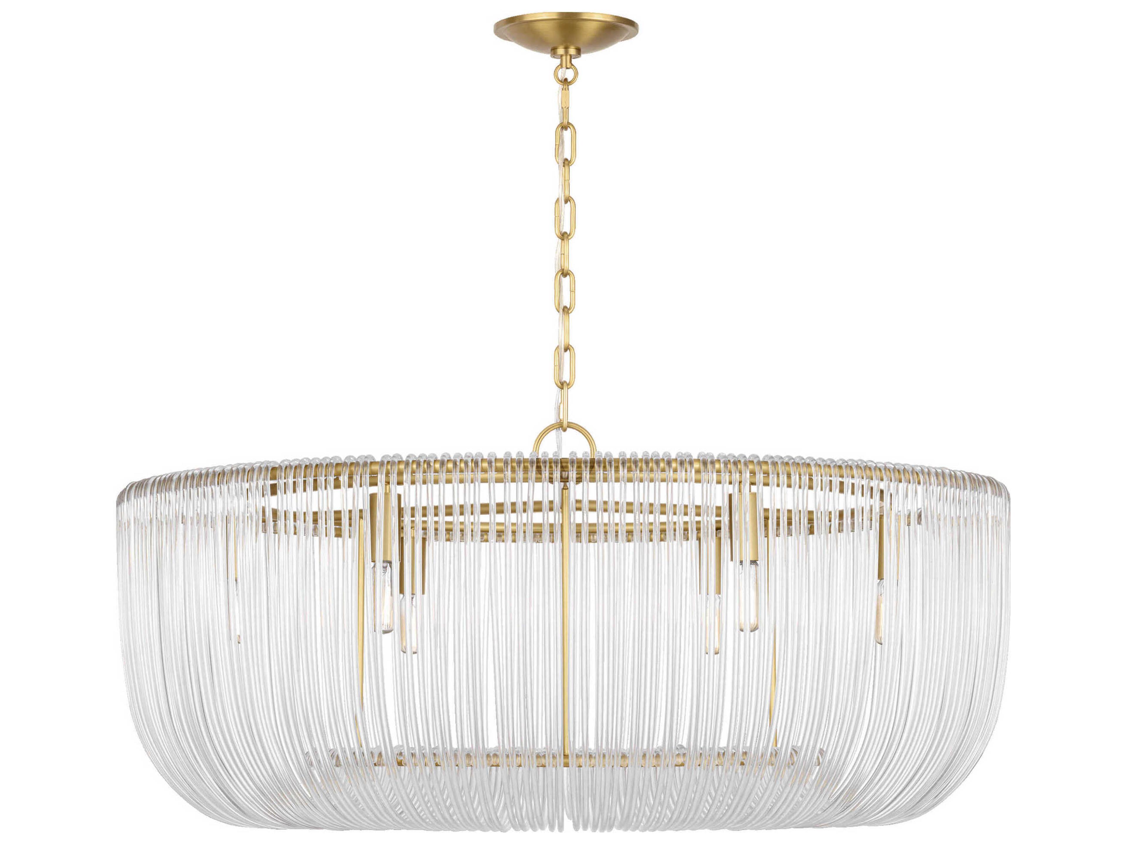 Visual Comfort Studio Pierce 6-Light Burnished Brass Pendant