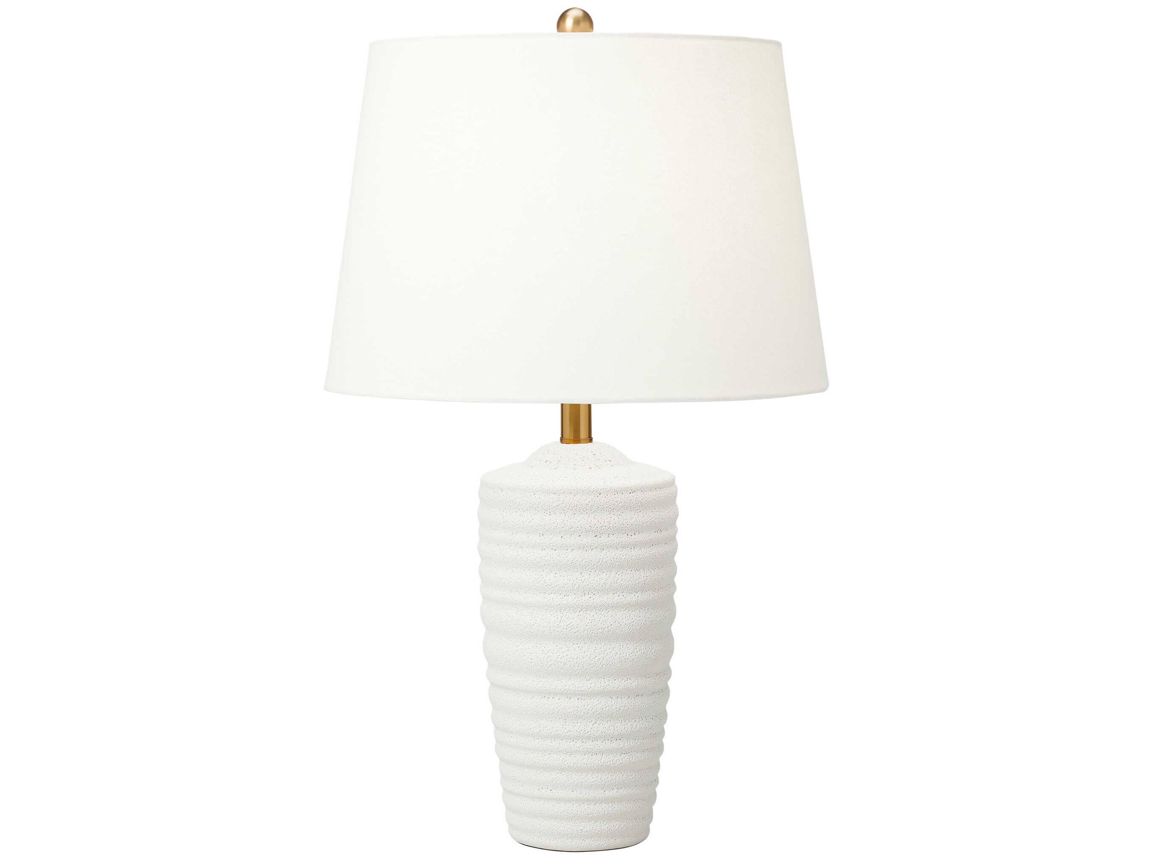 Visual Comfort Studio Waveland Porous White Linen Fabric Buffet Lamp
