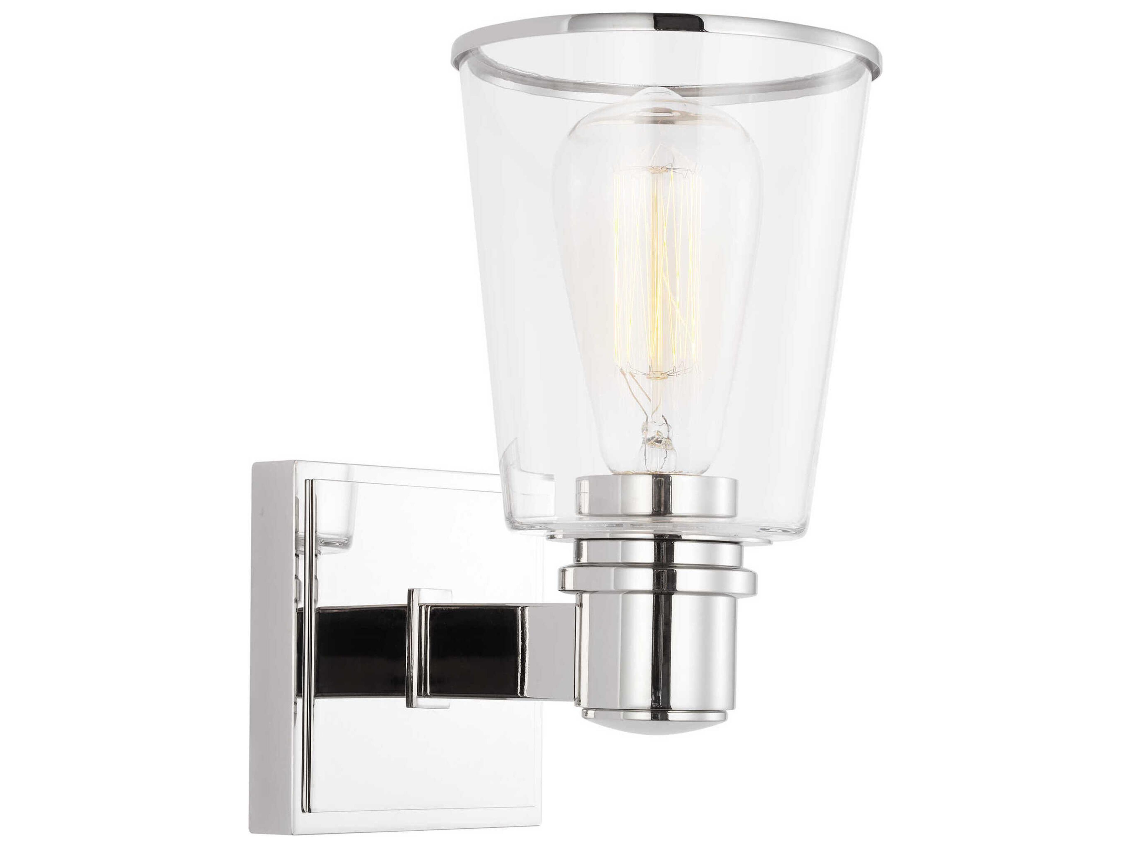 Visual Comfort Studio Alessa 1-Light Polished Nickel Wall Sconce