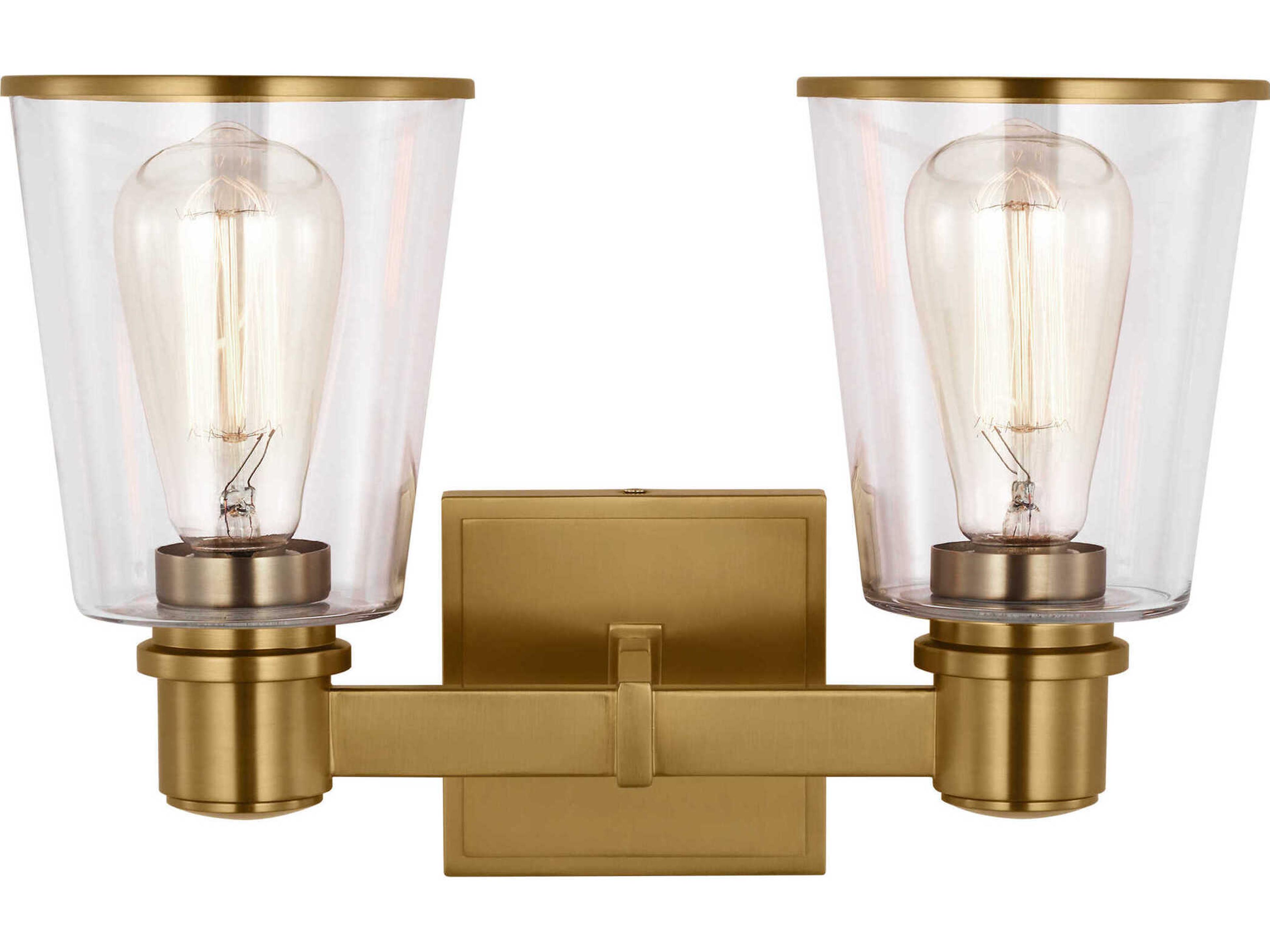 Visual Comfort Studio Alessa 2-Light Burnished Brass Vanity Light