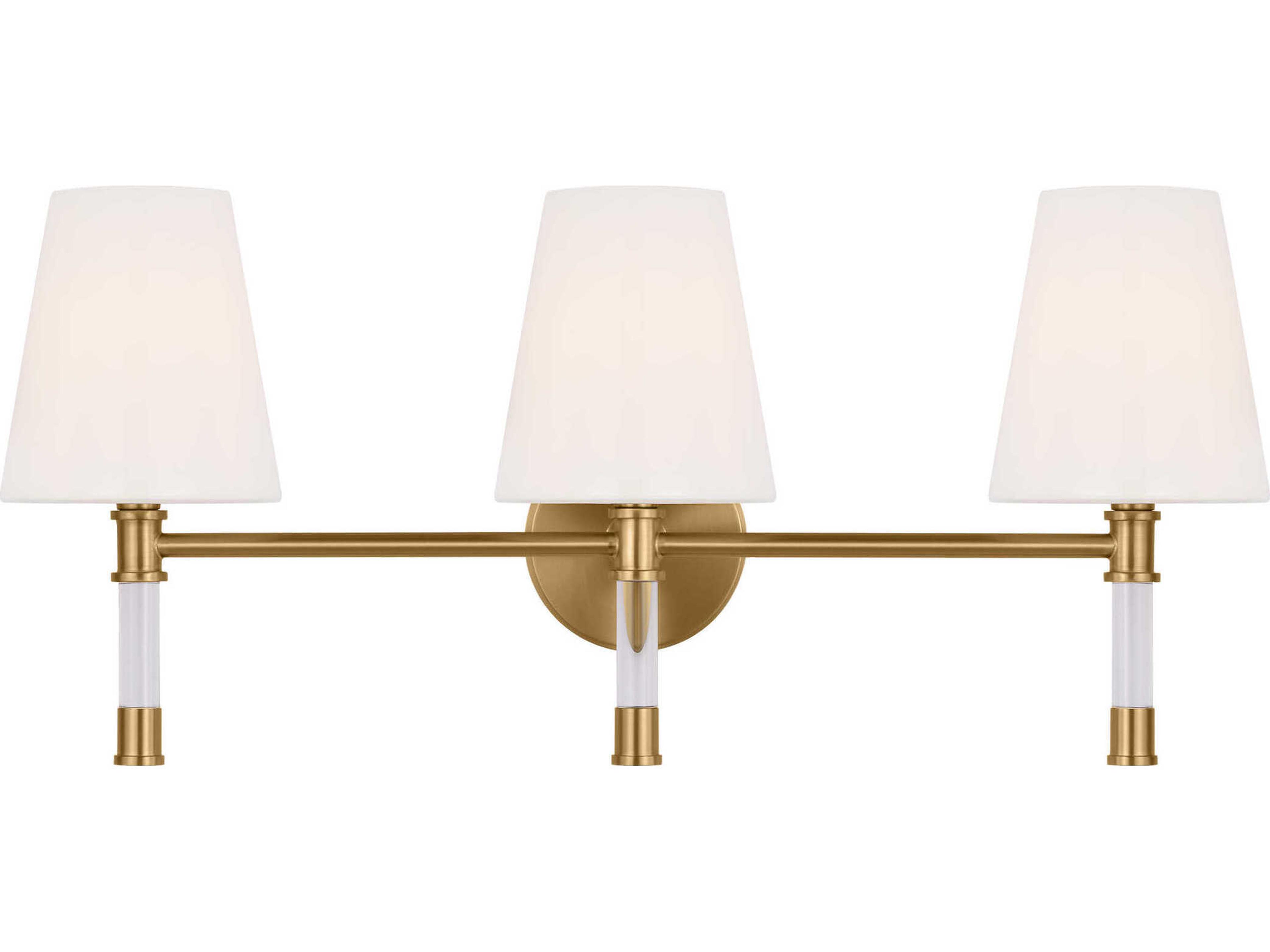 Visual Comfort Studio Hanover 3-Light Burnished Brass Vanity Light