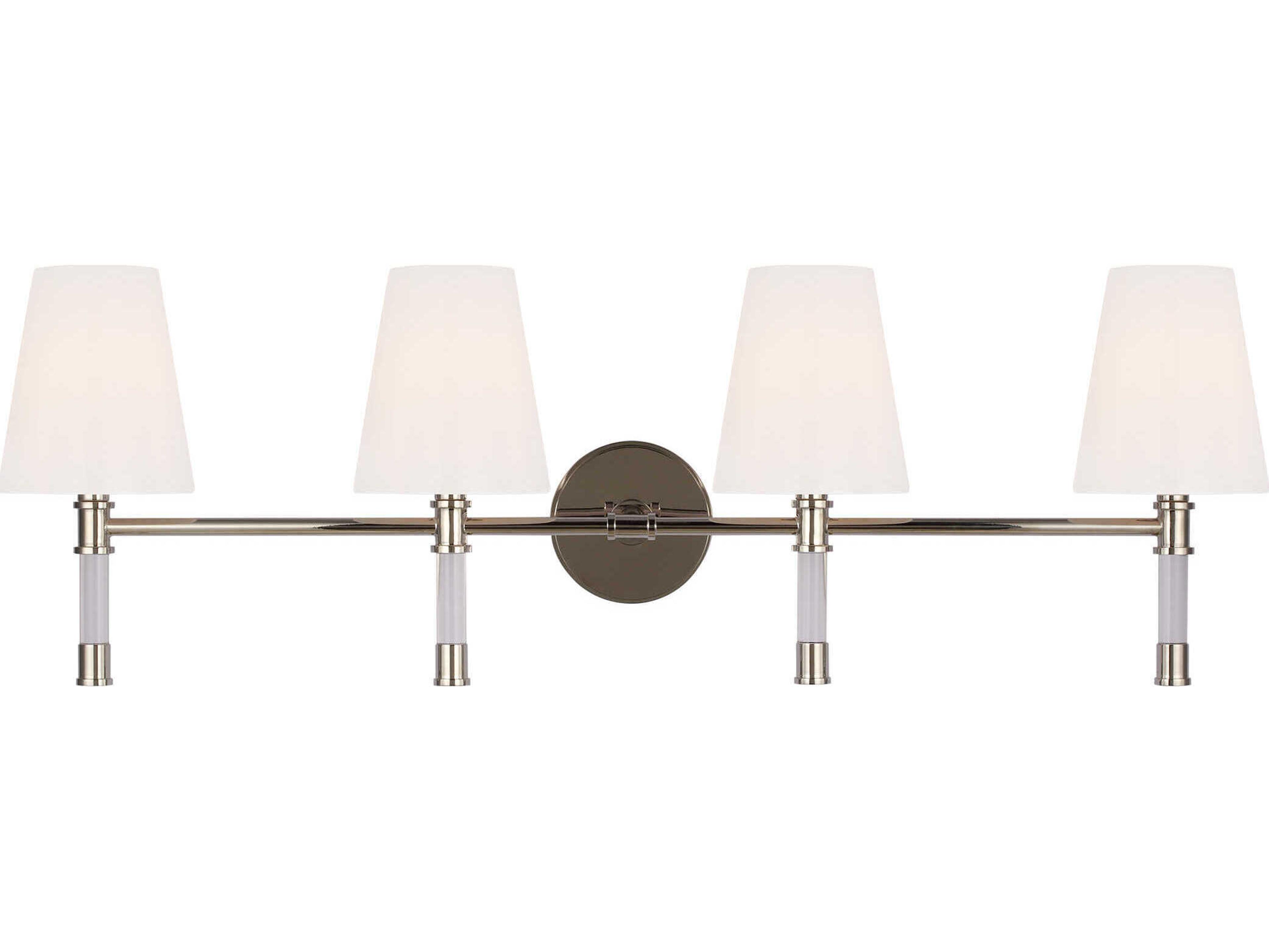Visual Comfort Studio Hanover 3-Light Polished Nickel Vanity Light