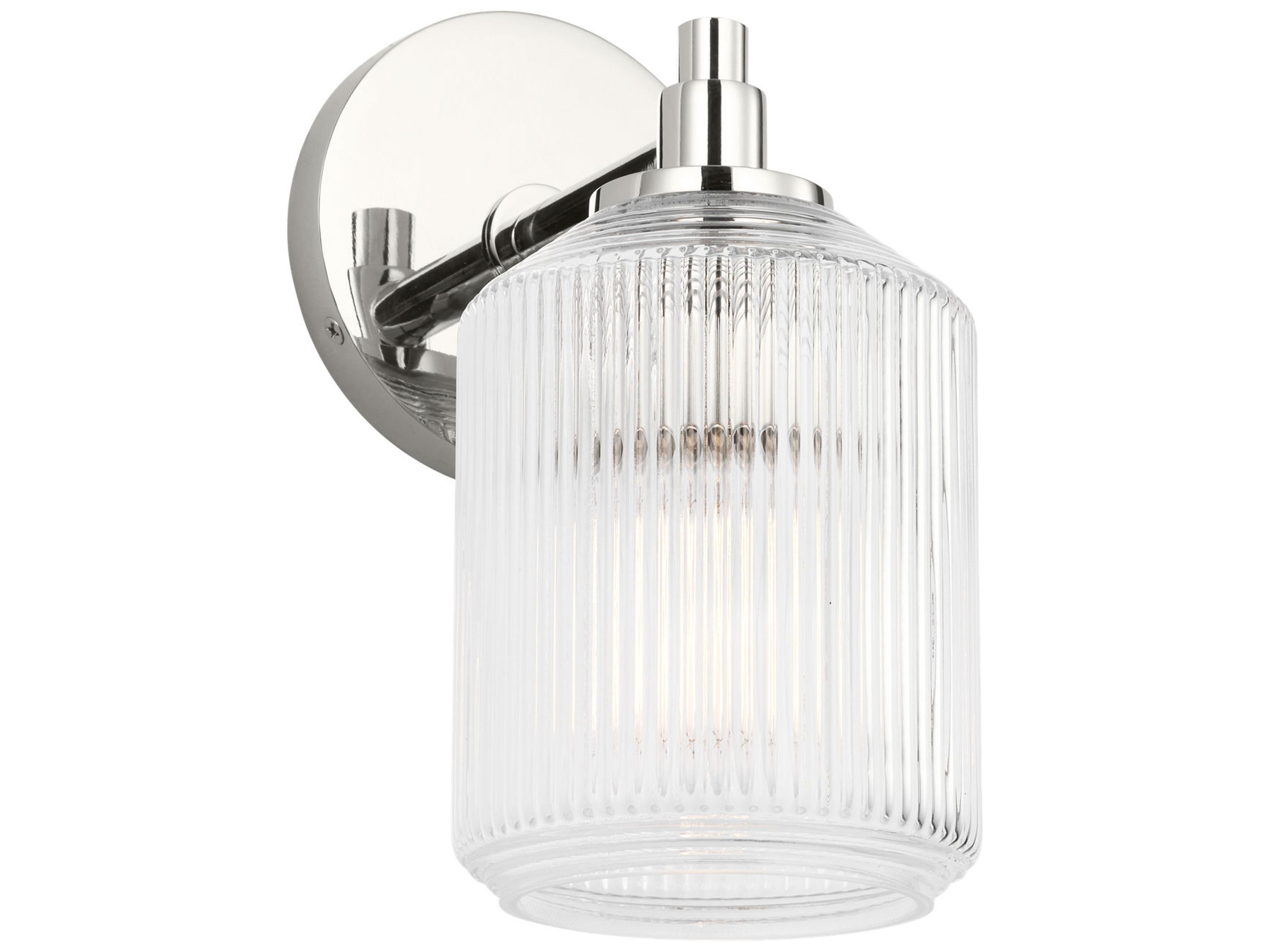 Visual Comfort Studio Barstow 1-Light Polished Nickel Wall Sconce