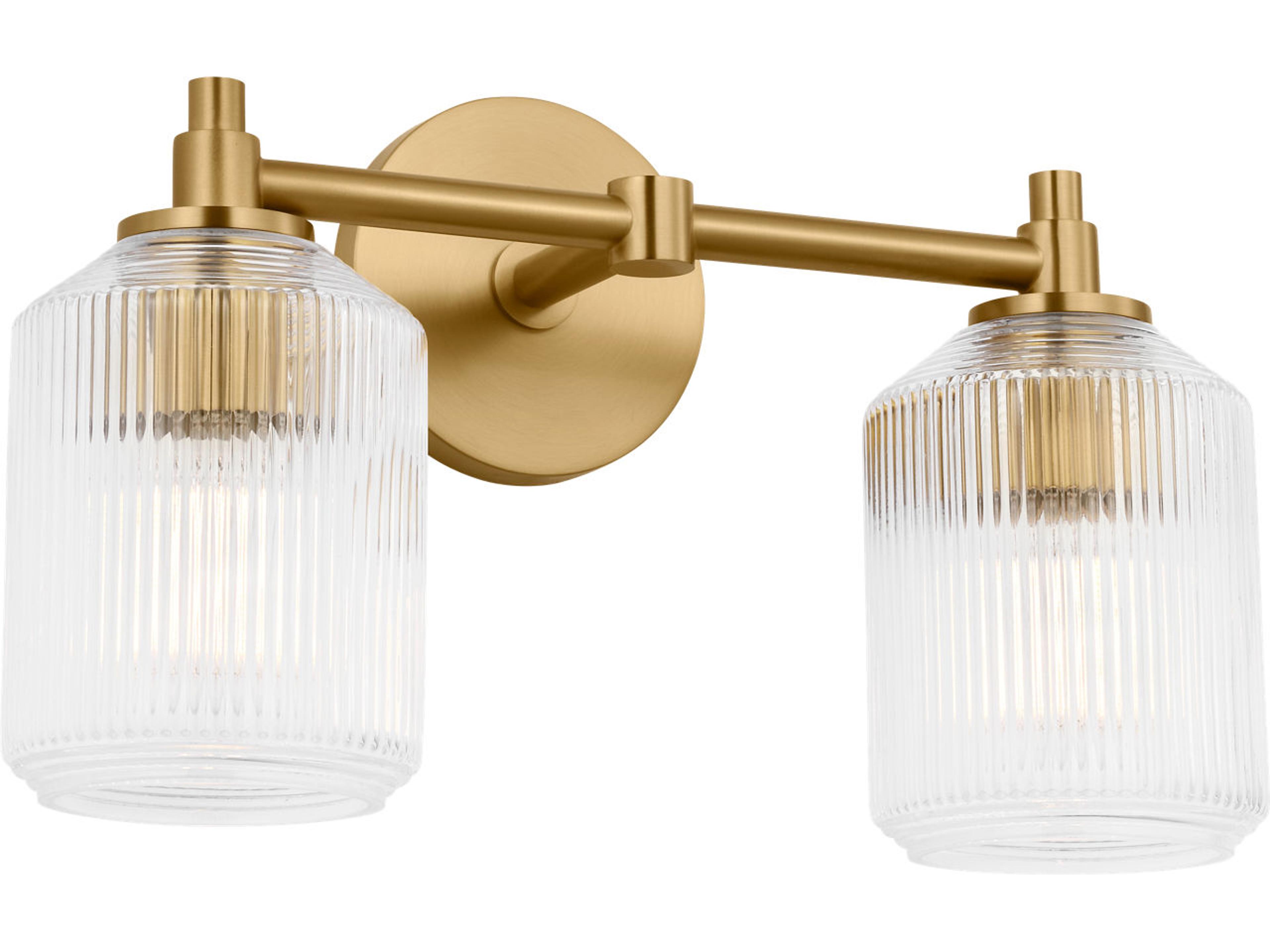 Visual Comfort Studio Barstow 2-Light Burnished Brass Vanity Light