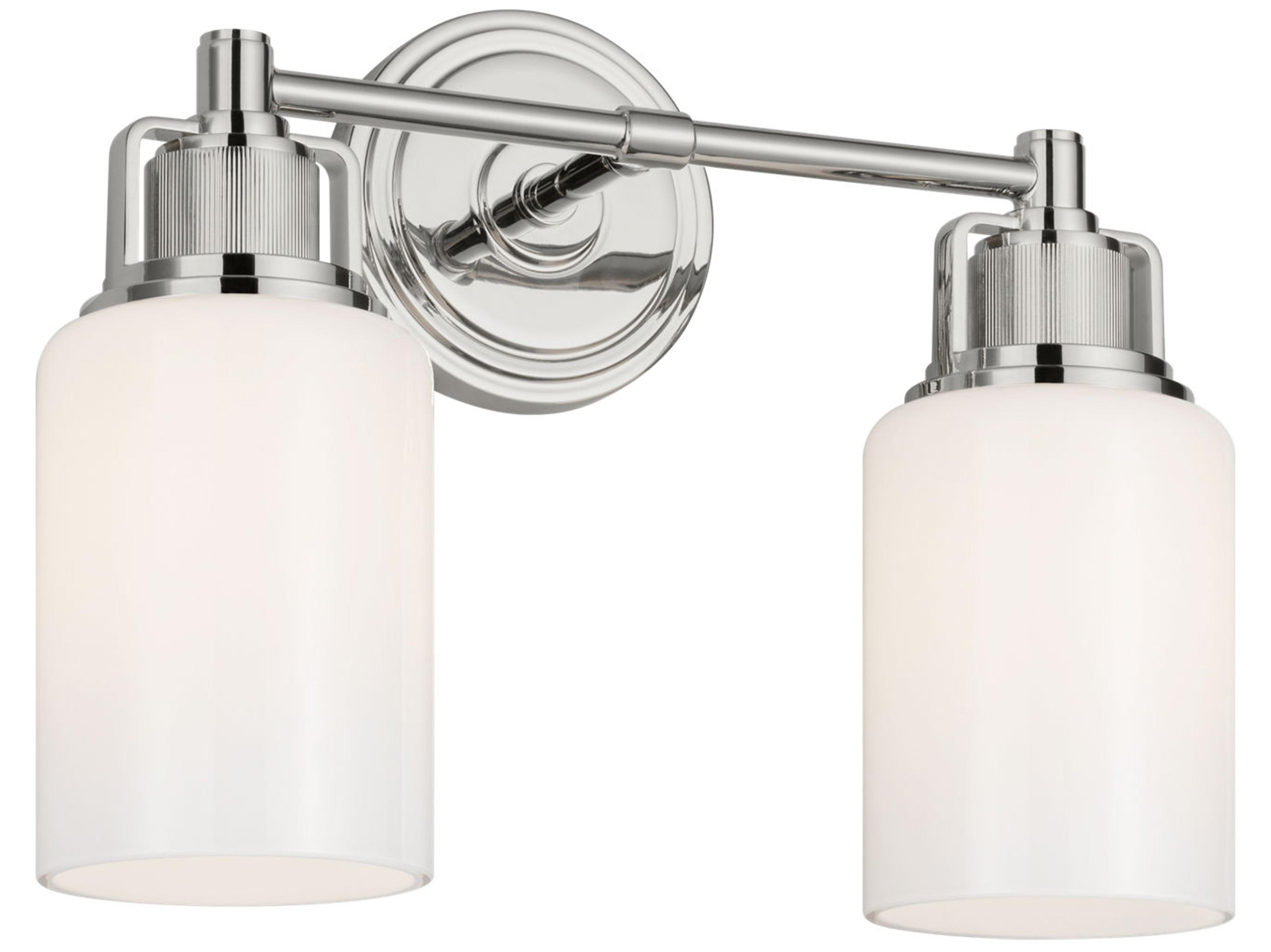 Visual Comfort Studio Ashford 2-Light Polished Nickel Vanity Light