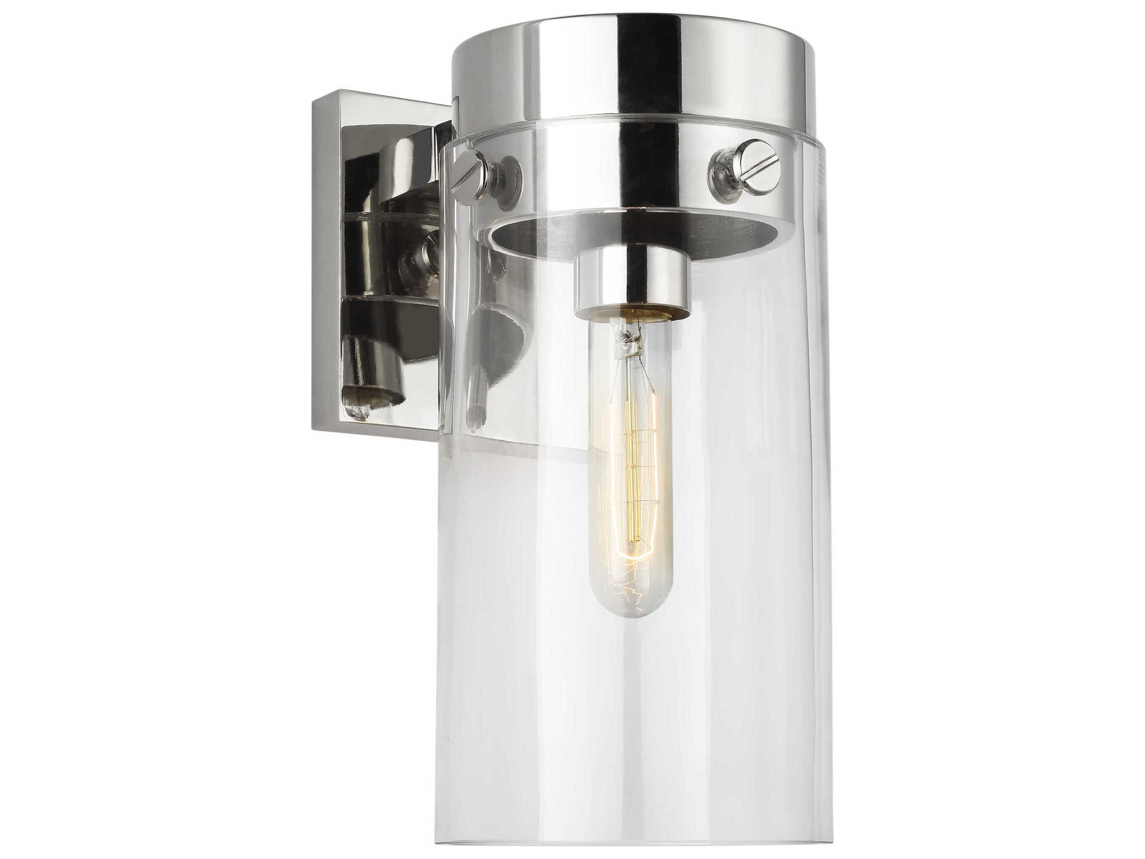 Visual Comfort Studio Garrett 1-Light Polished Nickel Wall Sconce