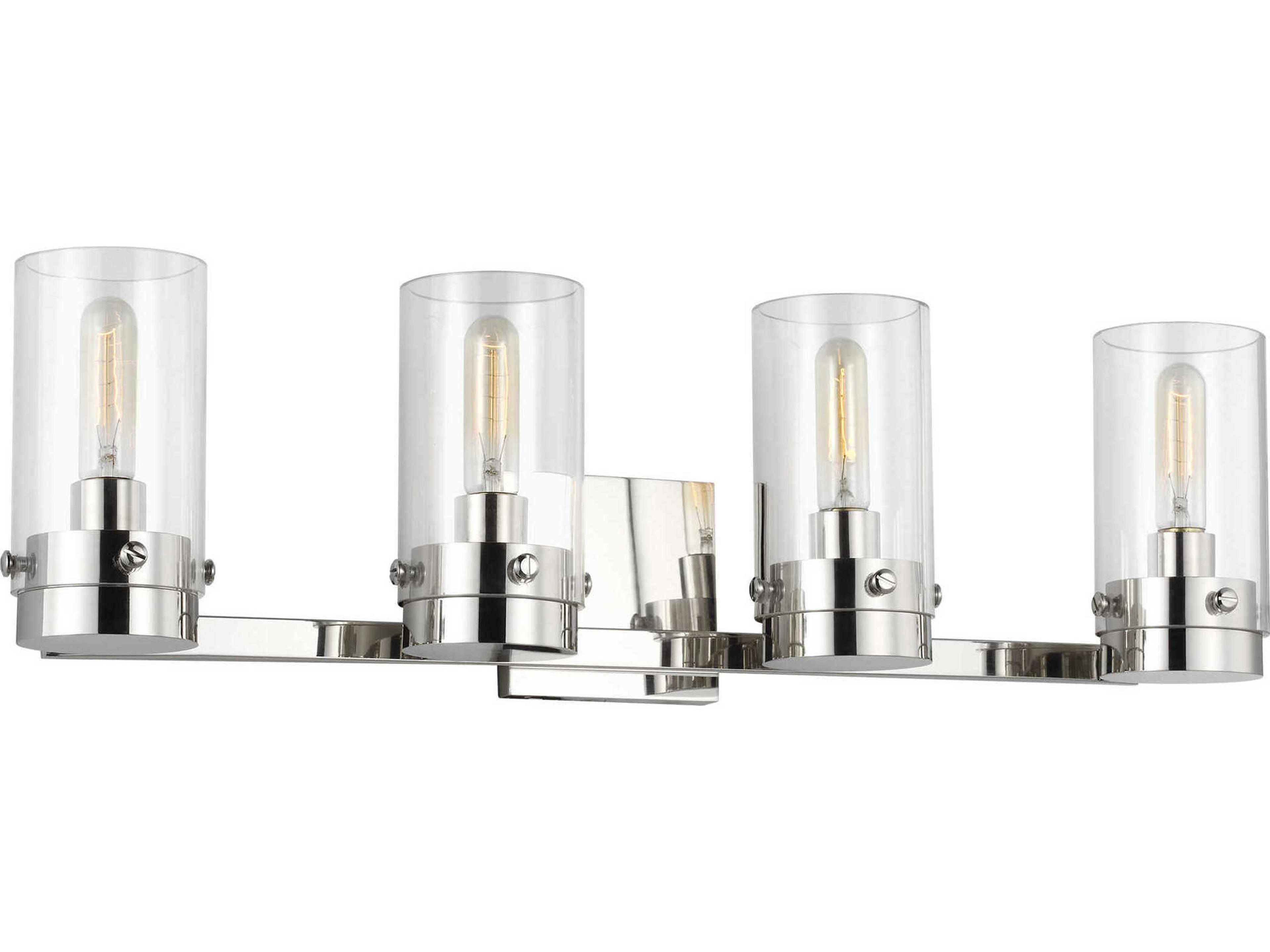 Visual Comfort Studio Garrett 4-Light Polished Nickel Vanity Light