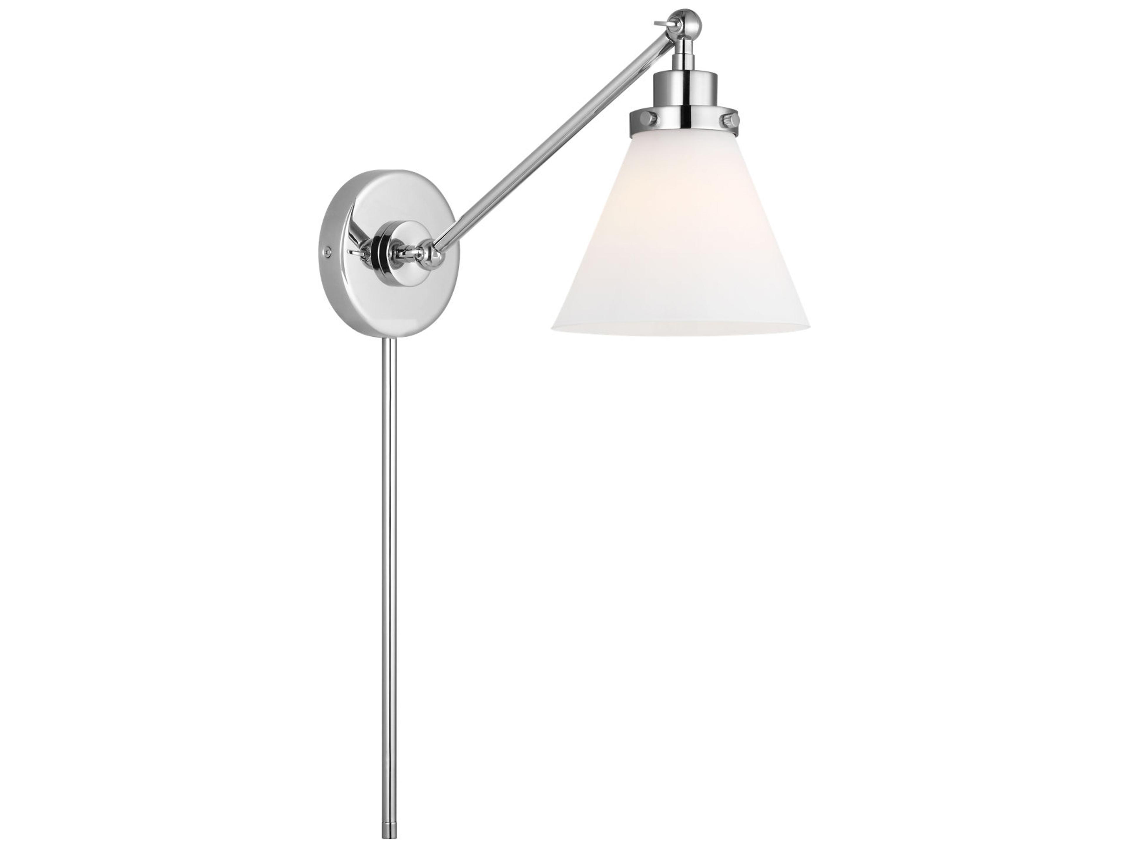 Visual Comfort Studio Wellfleet 1-Light Polished Nickel Swing Wall Sconce