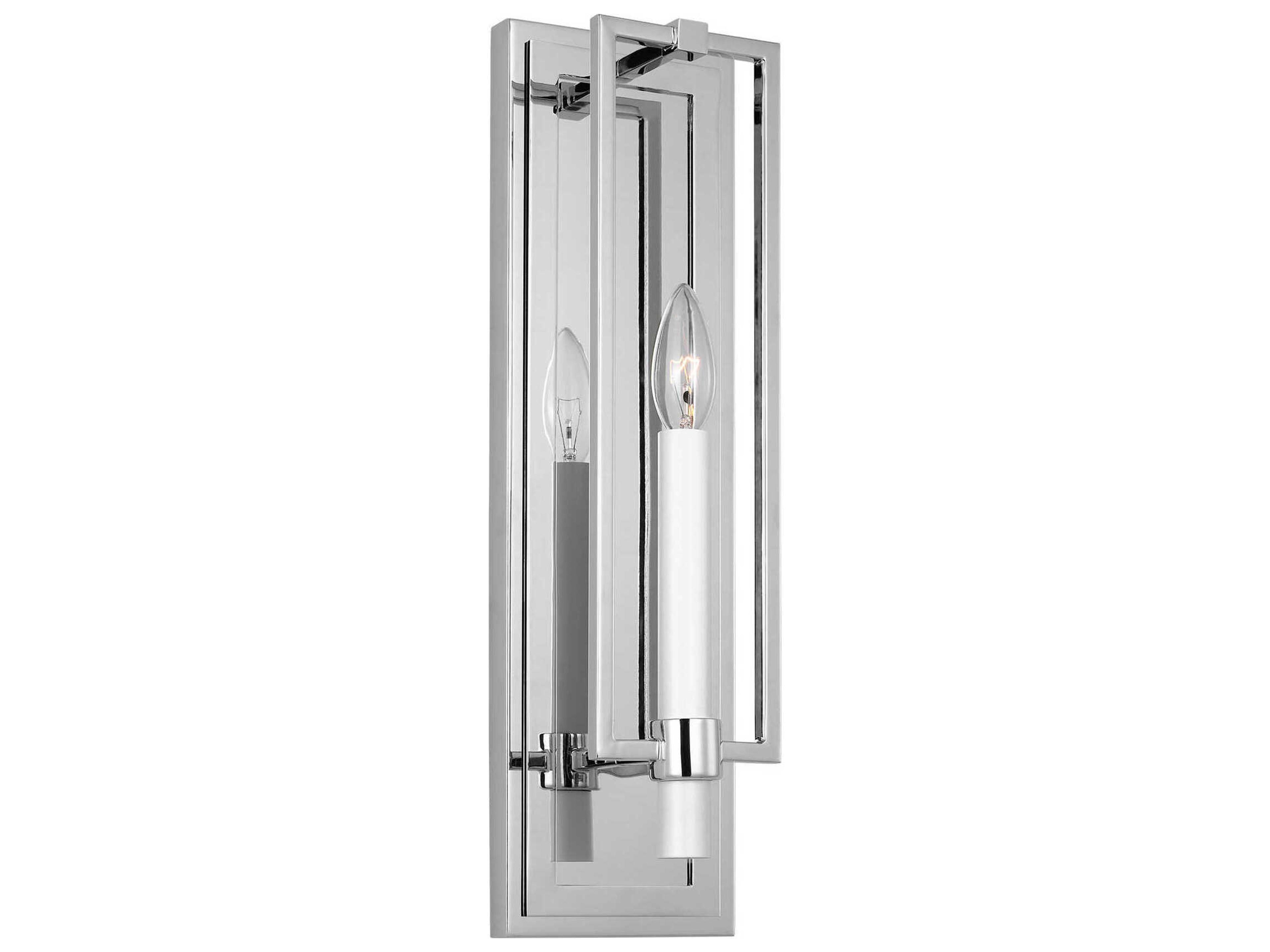 Visual Comfort Studio Marston 1-Light Polished Nickel Wall Sconce