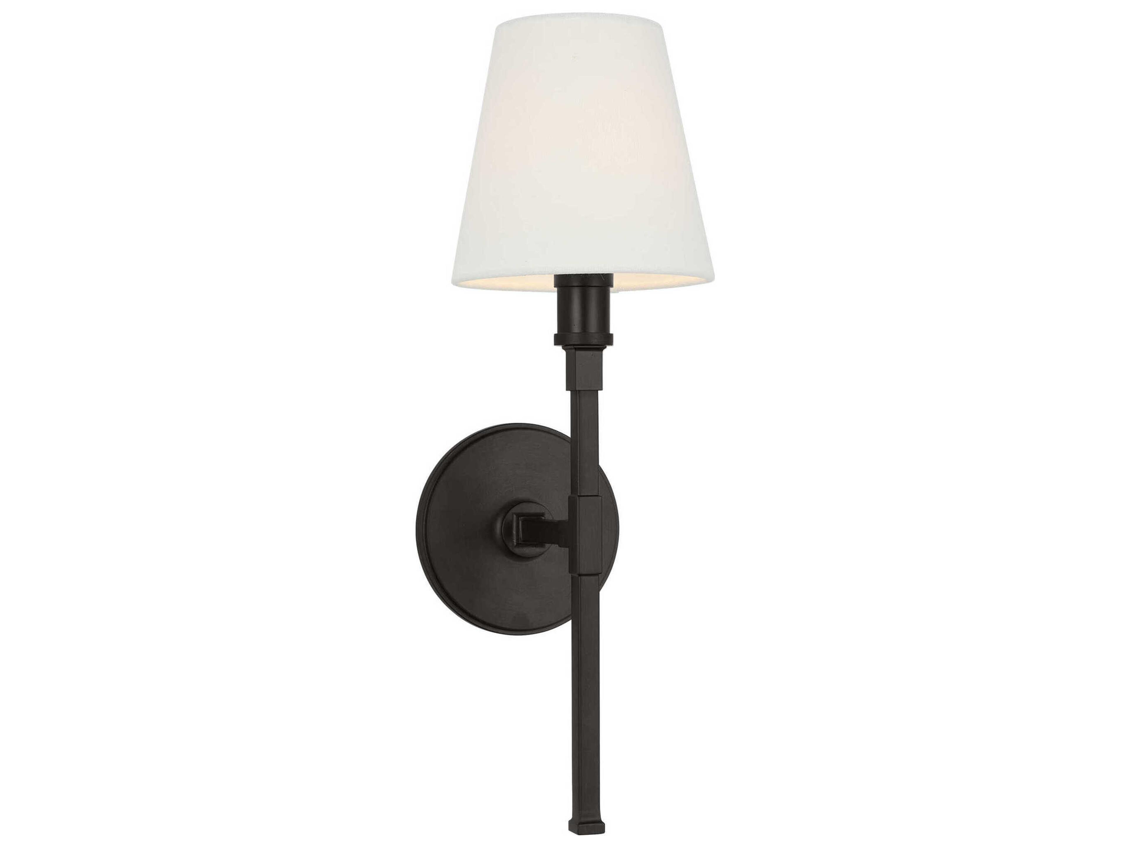 Visual Comfort Studio Perth 1-Light Aged Iron Black Wall Sconce