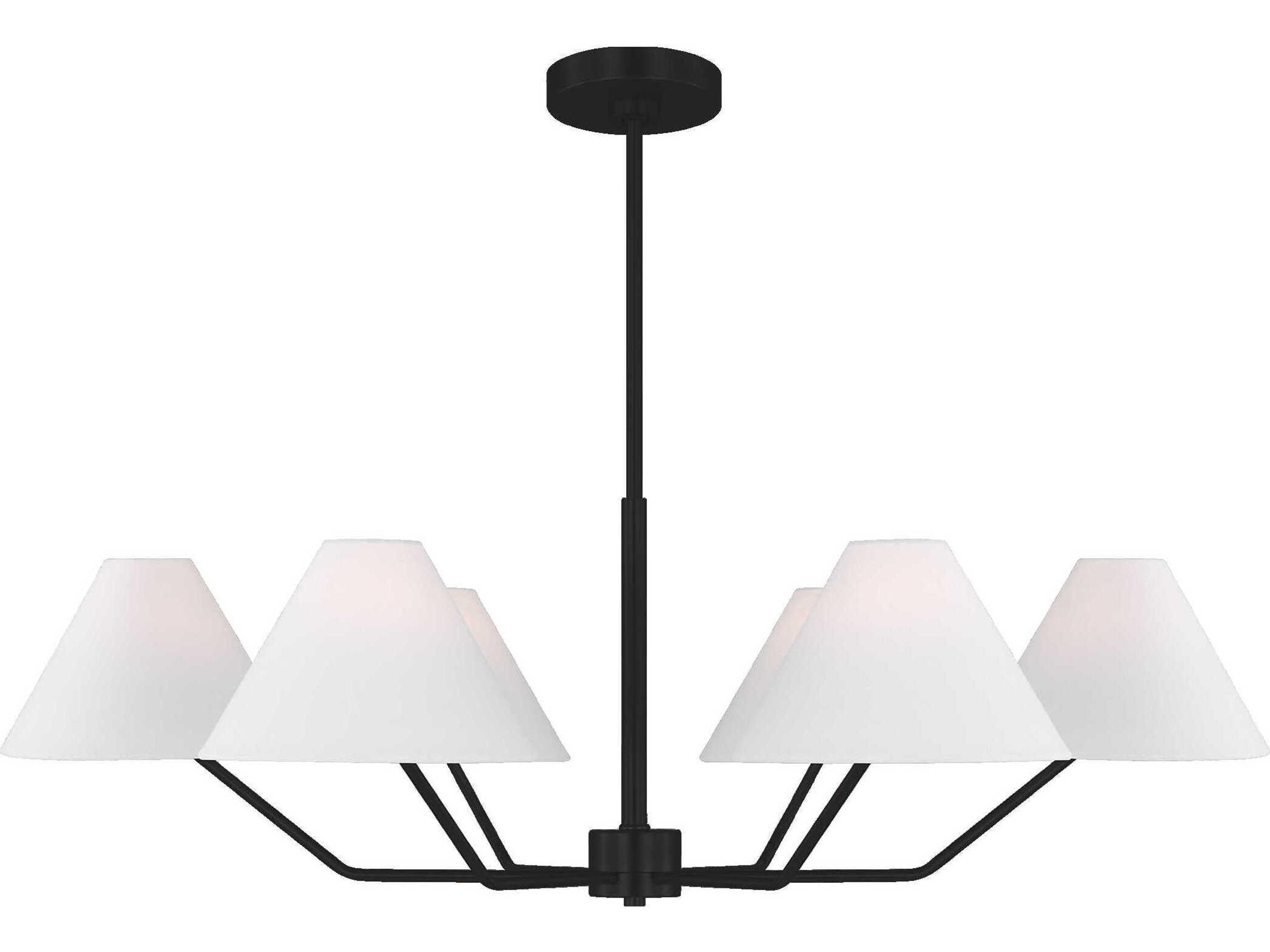 Visual Comfort Studio Burke 6-Light Midnight Black Chandelier