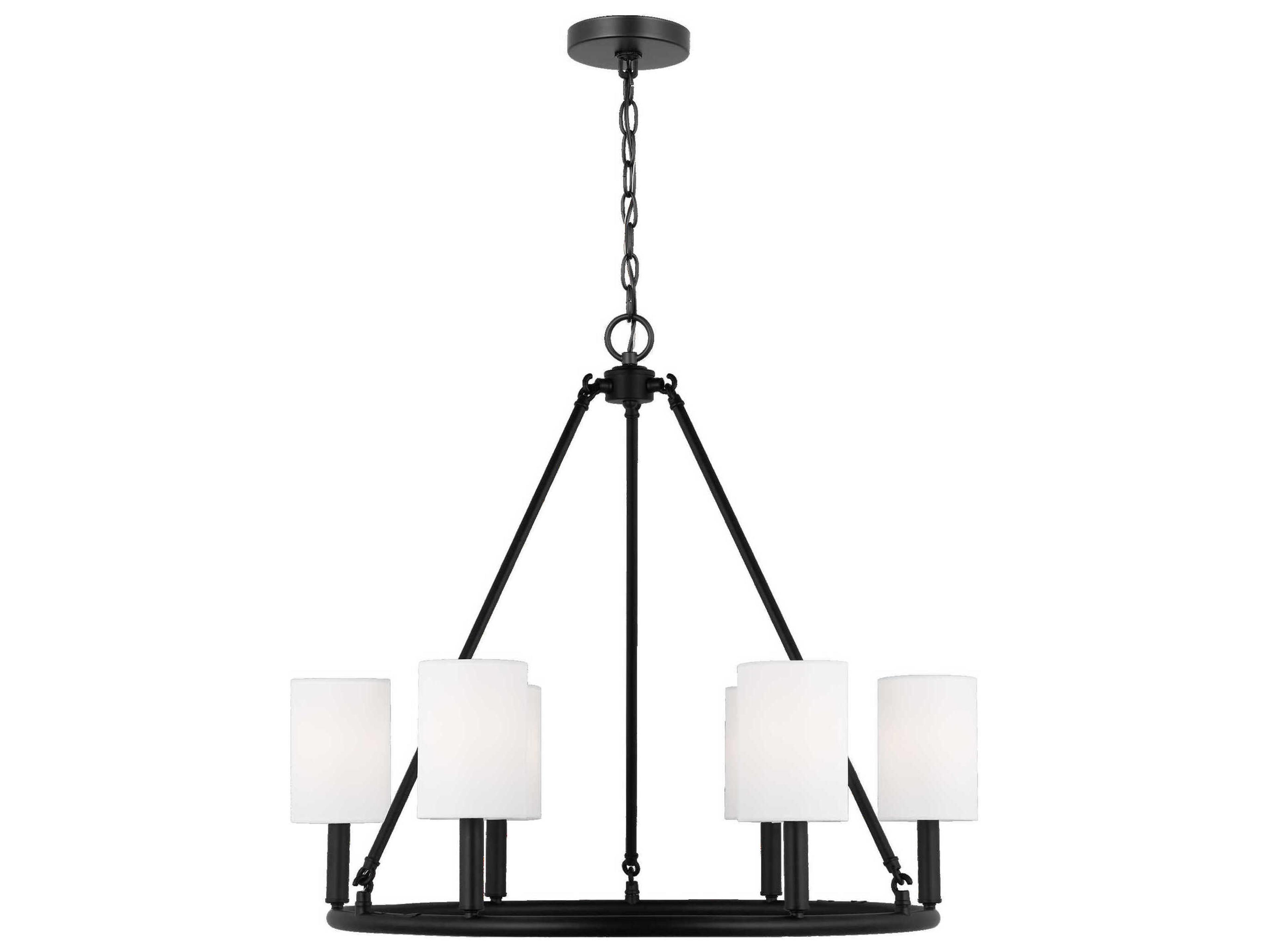 Visual Comfort Studio Egmont 6-Light Midnight Black Chandelier