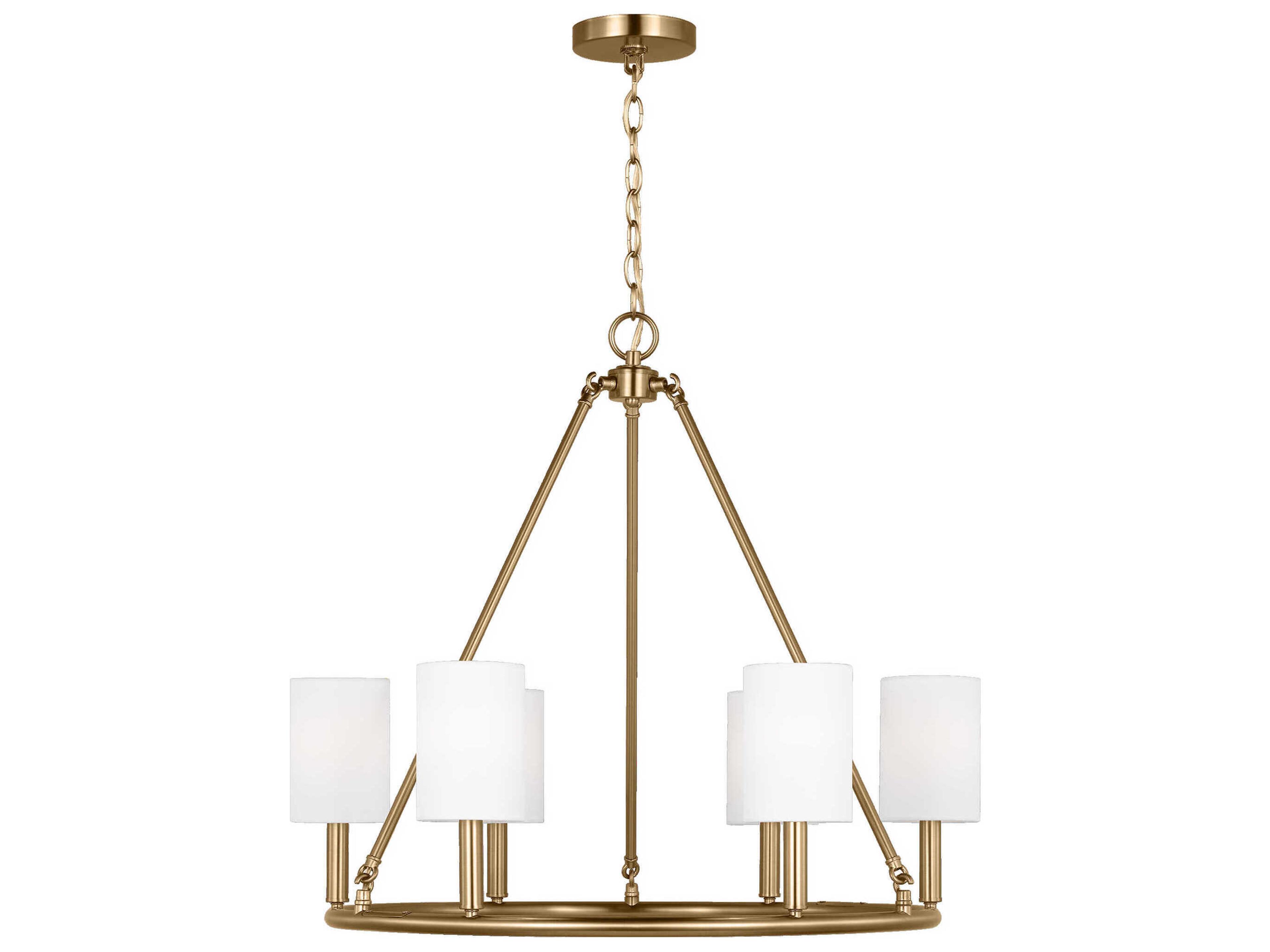 Visual Comfort Studio Egmont 6-Light Satin Brass Chandelier