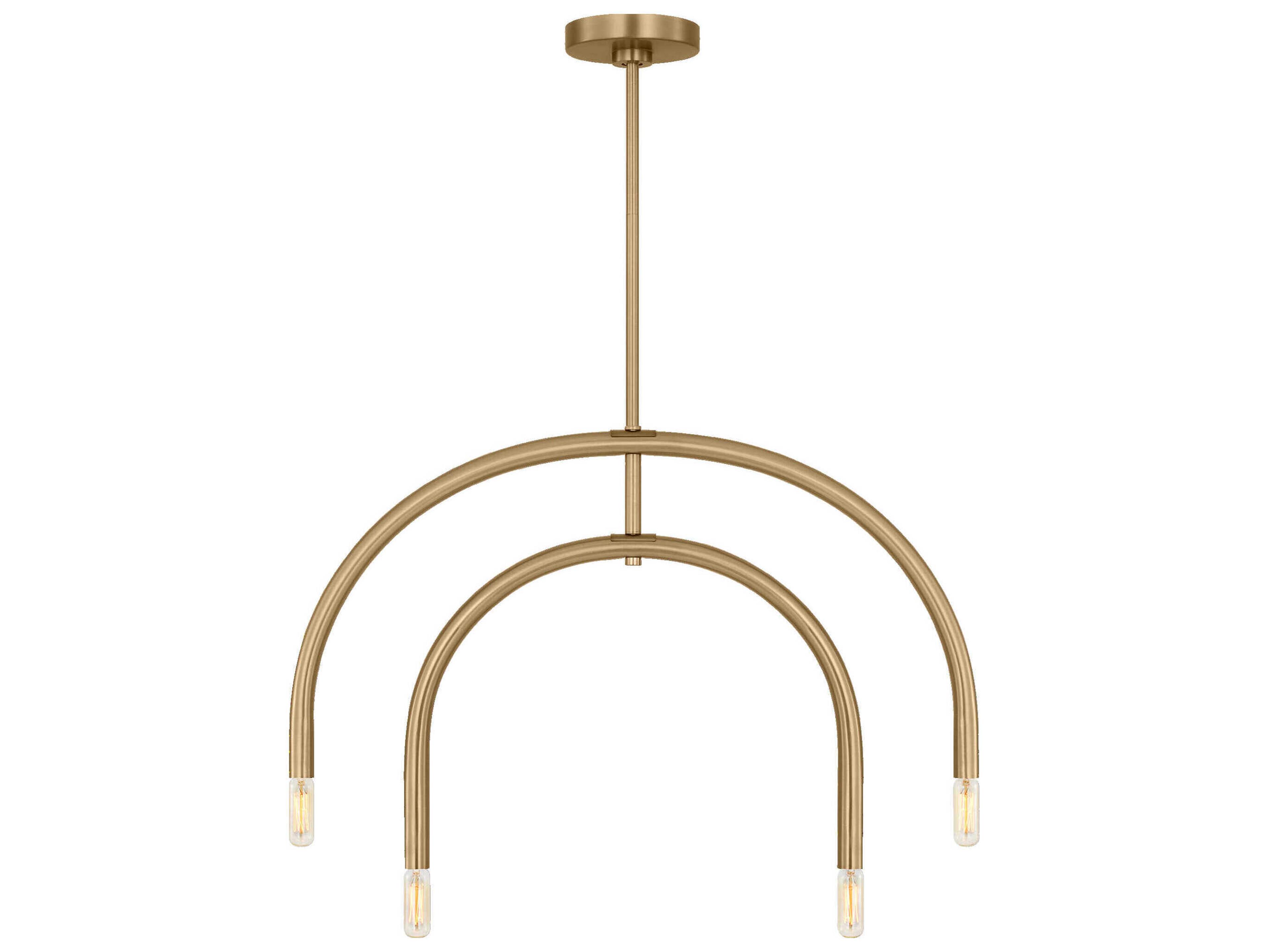 Visual Comfort Studio Hadden 4-Light Satin Brass Chandelier